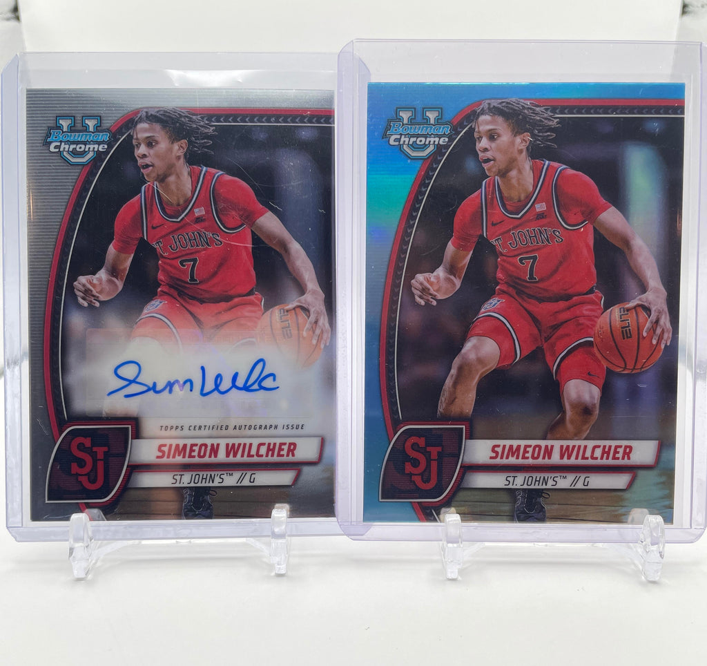 2023-24 Bowman U Chrome Simeon Wilcher Refractor Auto /250 + Base Auto Set (x10)