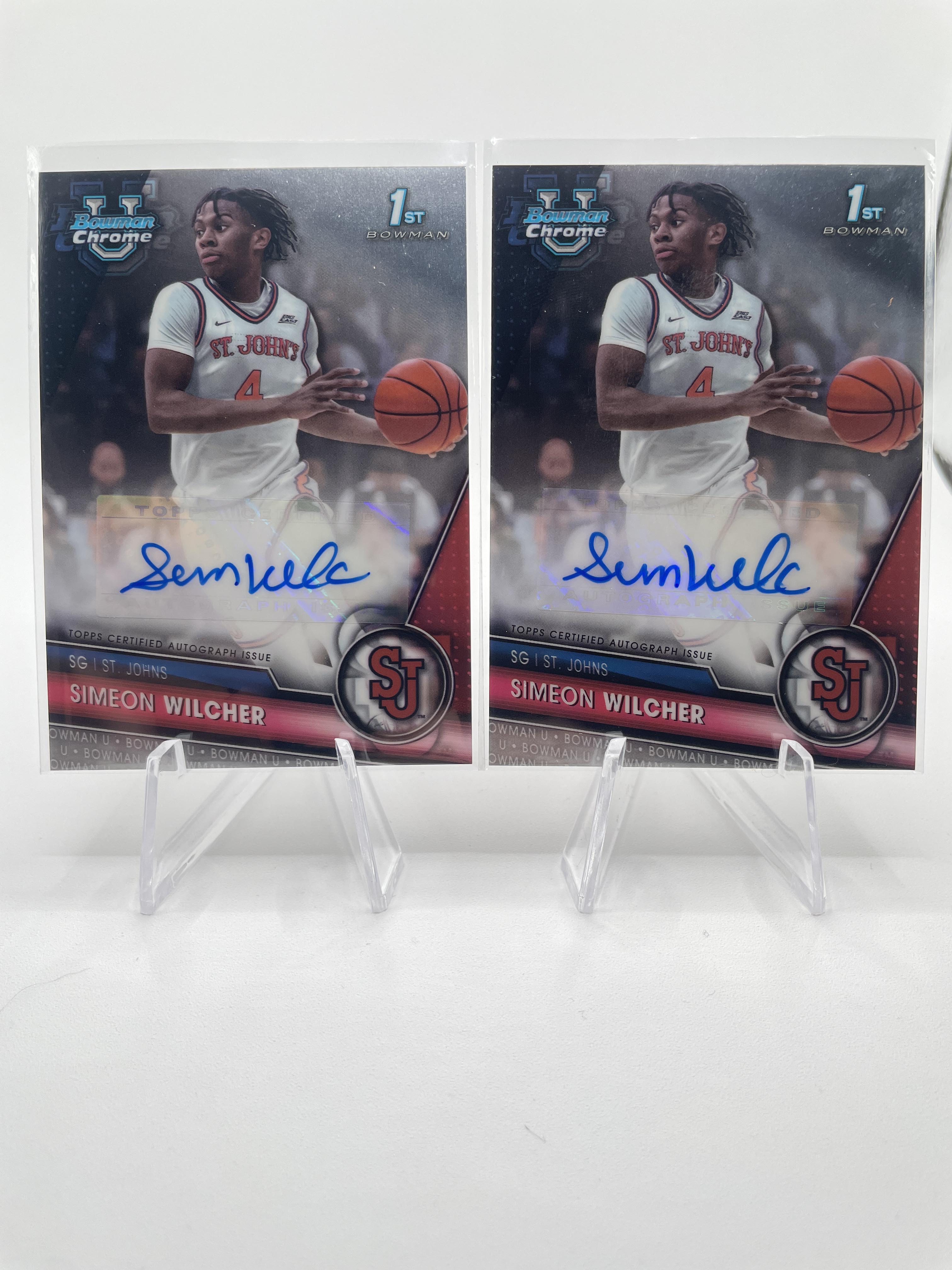 2023-24 Bowman U Chrome Simeon Wilcher Refractor Auto /250 + Base Auto Set (x10)