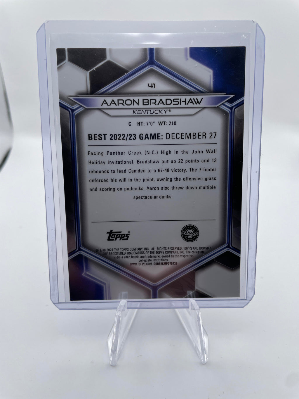 2023-24 Bowman U Chrome + Best Aaron Bradshaw Green /99 + Wave /100 Set (x12)