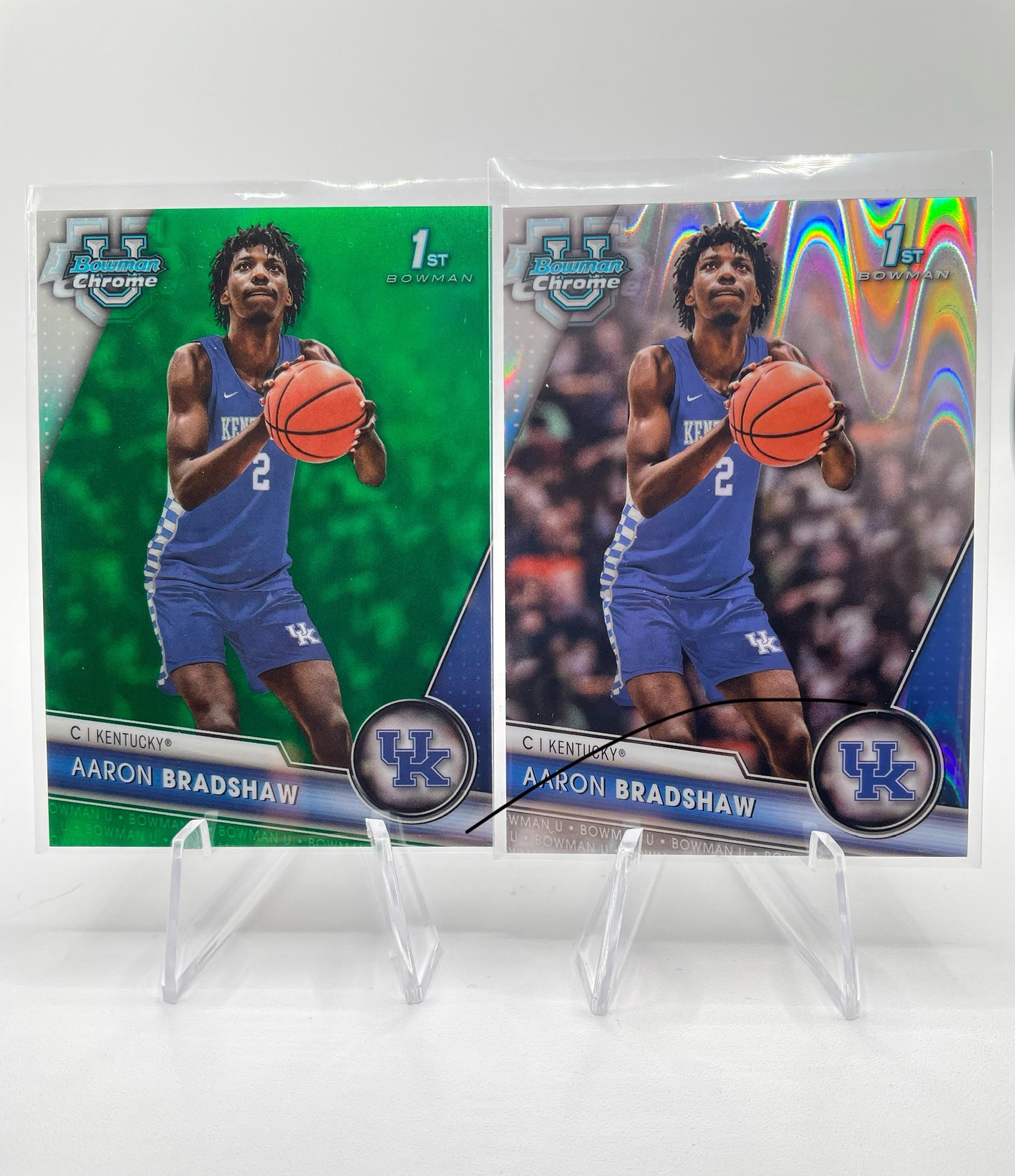 2023-24 Bowman U Chrome + Best Aaron Bradshaw Green /99 + Wave /100 Set (x12)