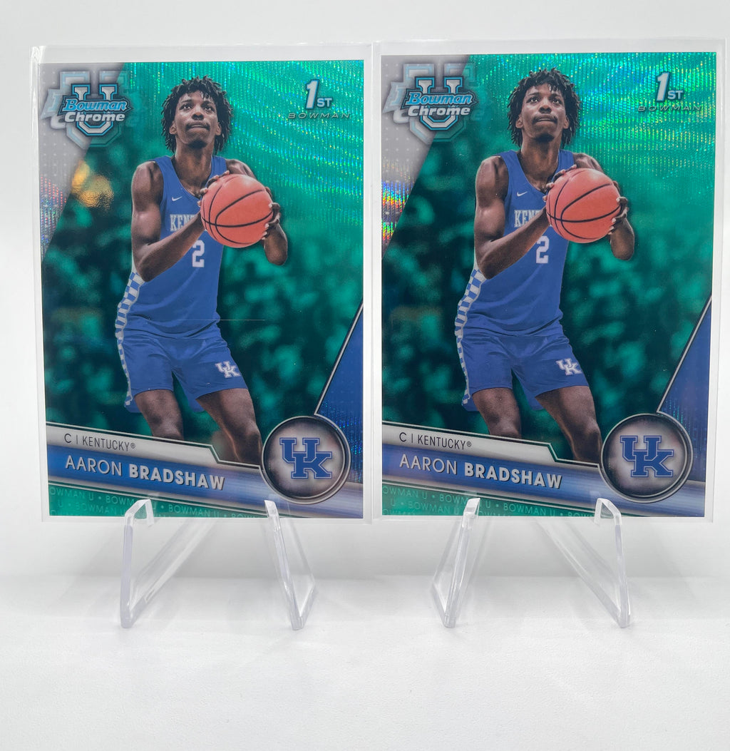 2023-24 Bowman U Chrome + Best Aaron Bradshaw Green /99 + Wave /100 Set (x12)