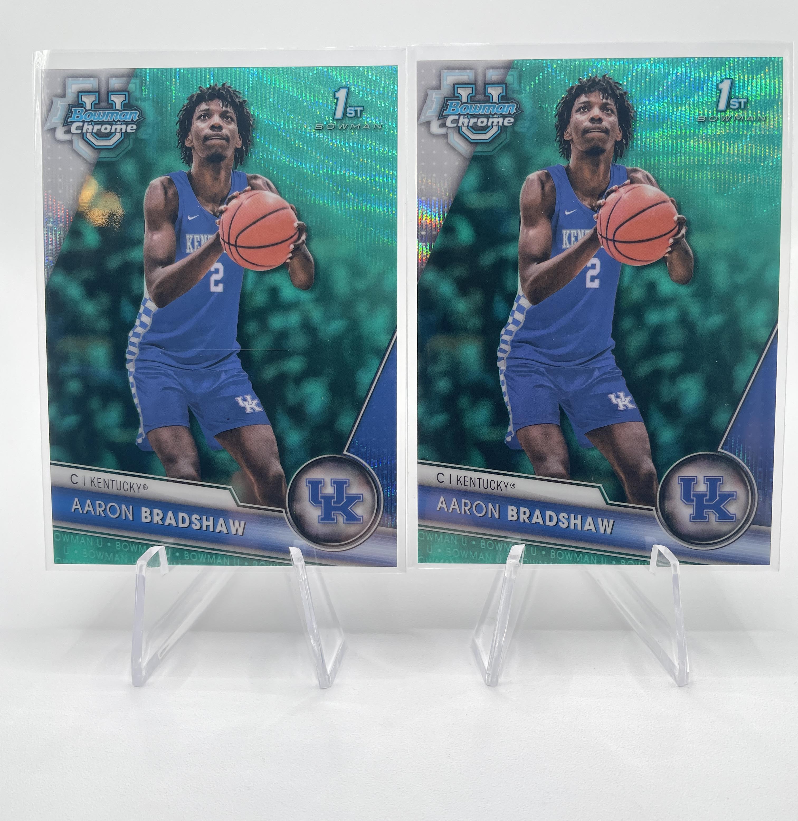 2023-24 Bowman U Chrome + Best Aaron Bradshaw Green /99 + Wave /100 Set (x12)