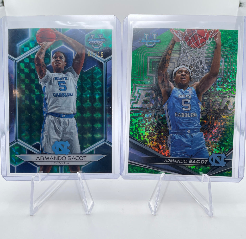 2023-24 Bowman University Best Armando Bacot Teal Refractor /15 + Green /99