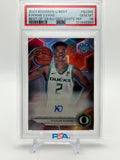 2023-24 Bowman University Best Kwame KJ Evans White Refractor Auto 1/5 PSA 10