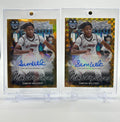 2023-24 Bowman University Best Simeon Wilcher Masterpieces Gold Auto /50 Set (2)