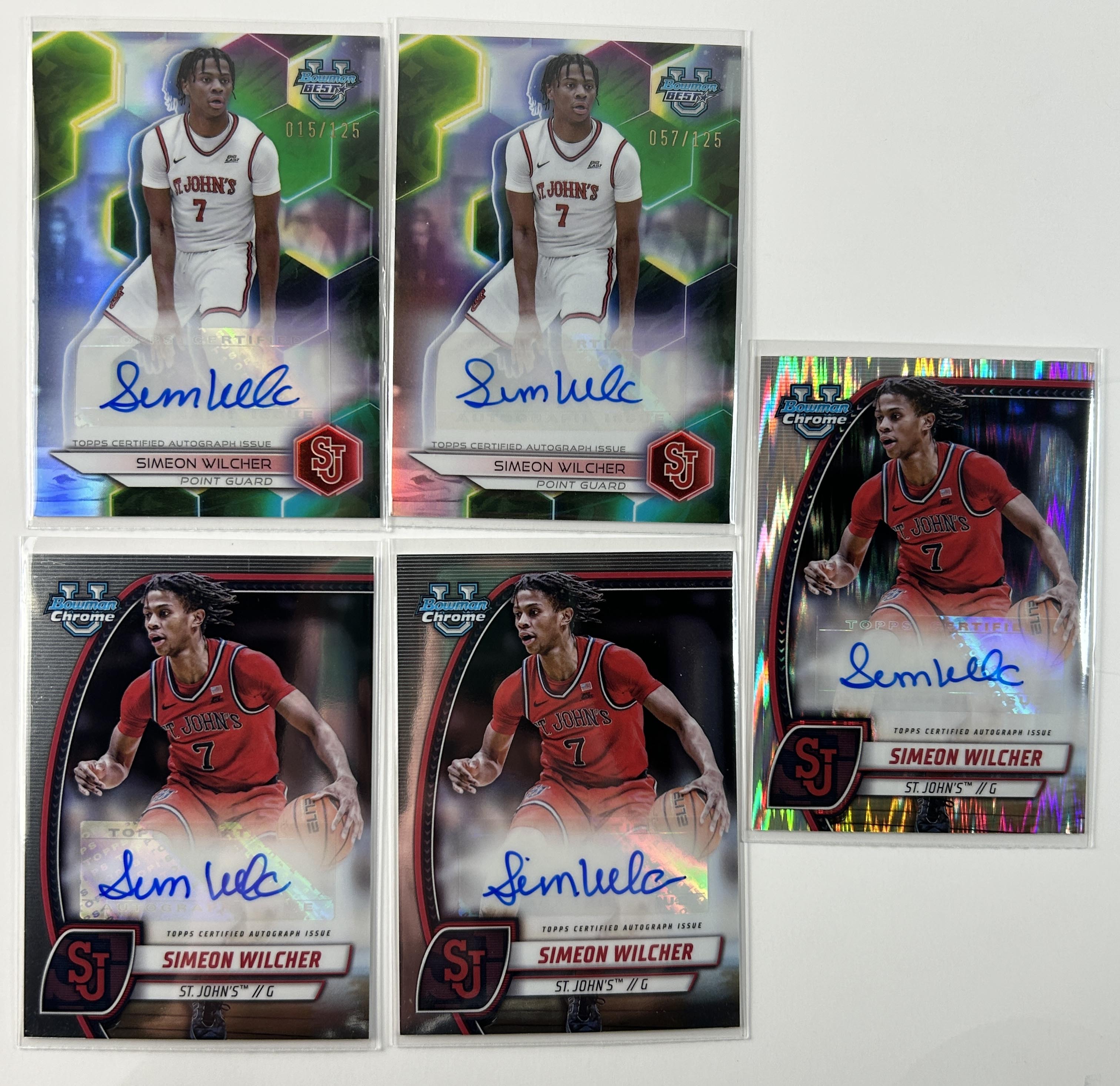 2023-24 Bowman University Best Simeon Wilcher Refractor Auto /125 + Chrome Autos