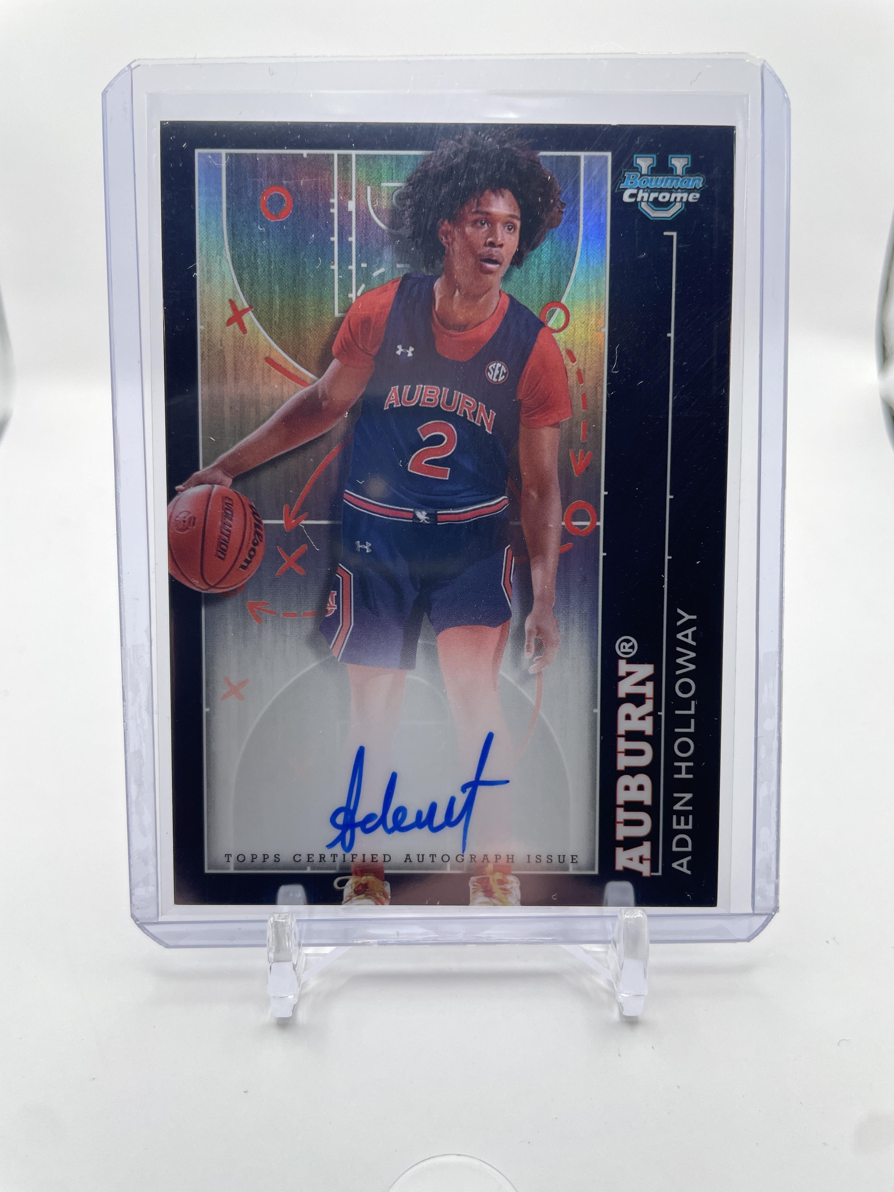 2023-24 Bowman University Chrome Aden Holloway Prodigal Playmaker SP Auto