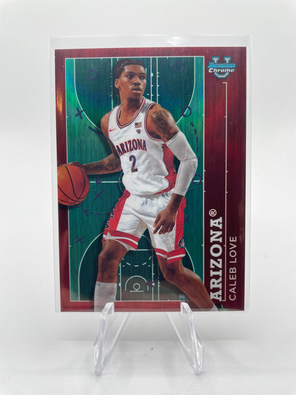 2023-24 Bowman University Chrome Caleb Love Prodigal Playmakers Refractor /150