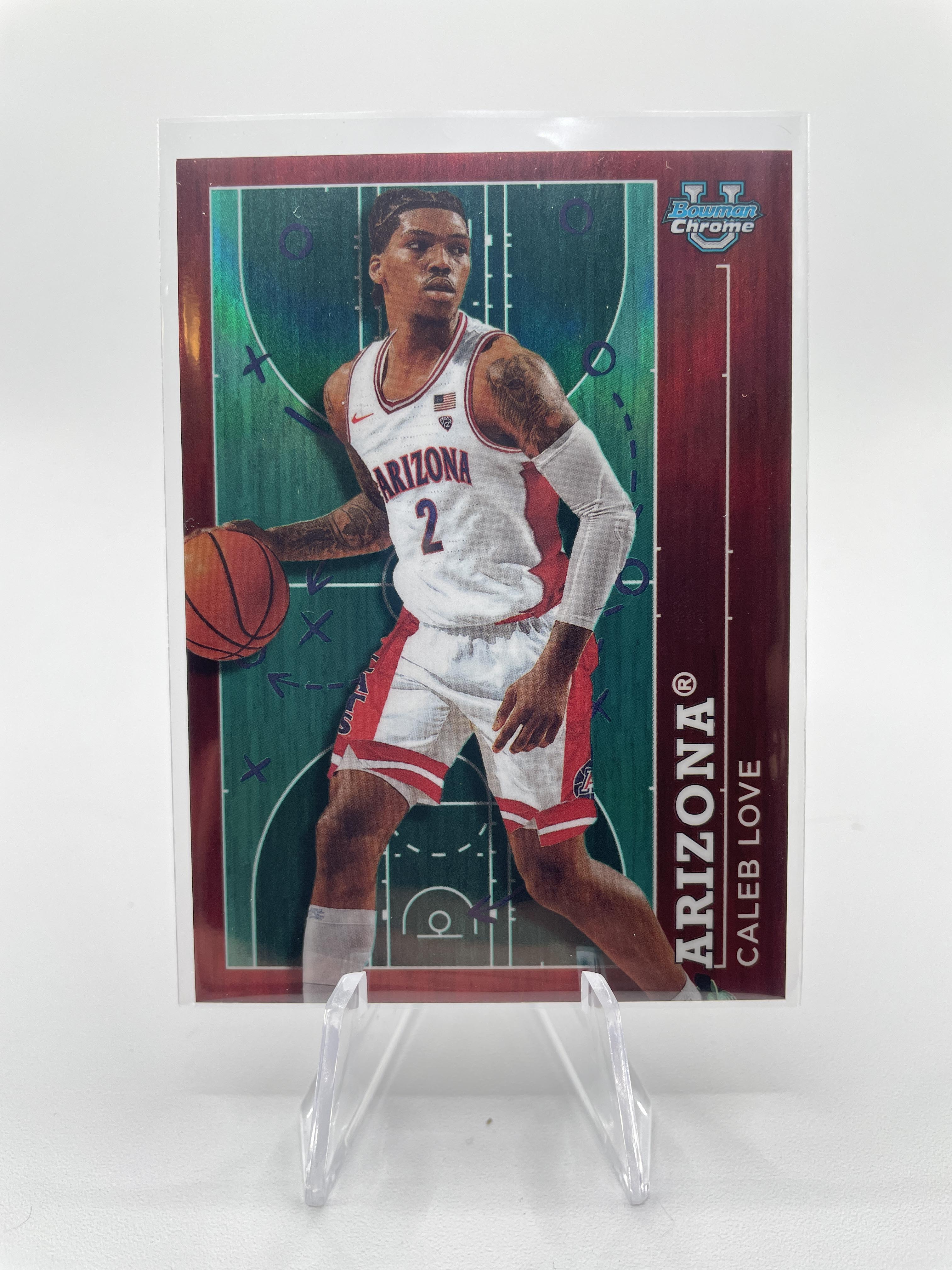 2023-24 Bowman University Chrome Caleb Love Prodigal Playmakers Refractor /150