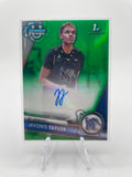 2023-24 Bowman University Chrome Javonte Taylor 1st Green Refractor Auto /99