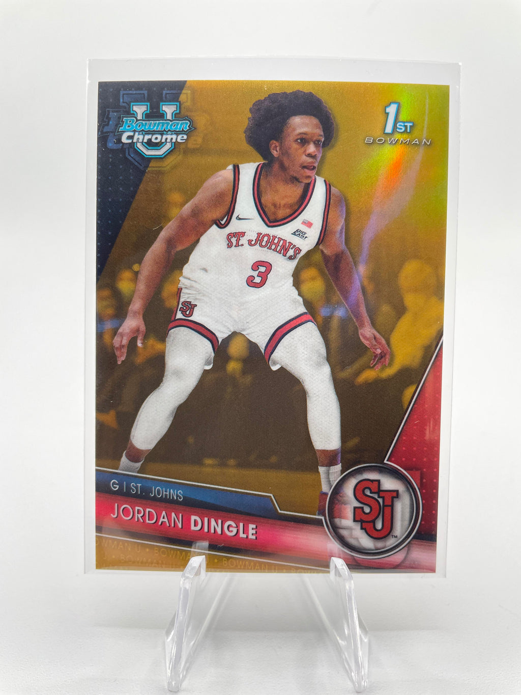 2023-24 Bowman University Chrome Jordan Dingle Gold Refractor /50