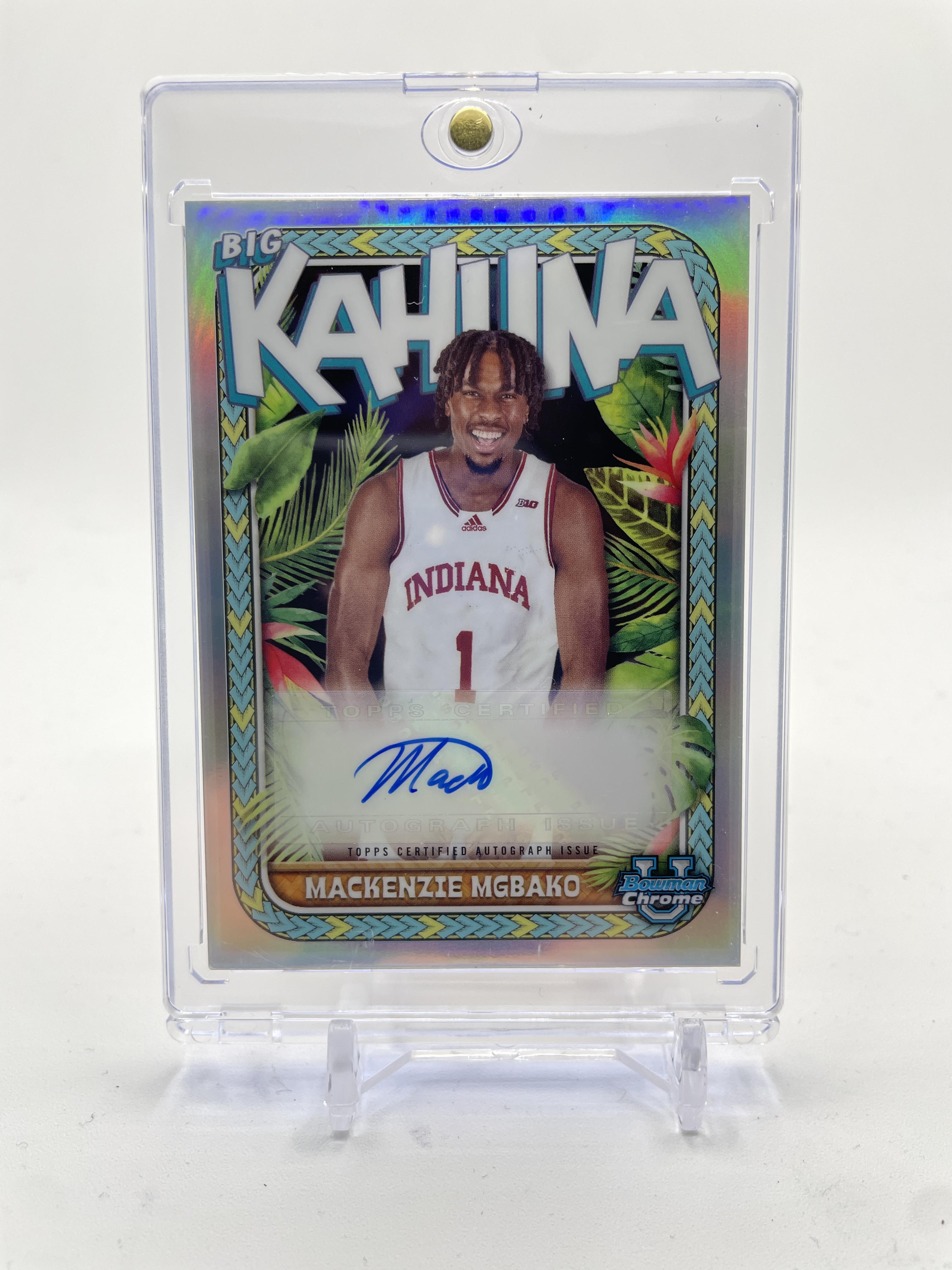 2023-24 Bowman University Chrome Mackenzie Mgbako Big Kahuna Refractor Auto /150