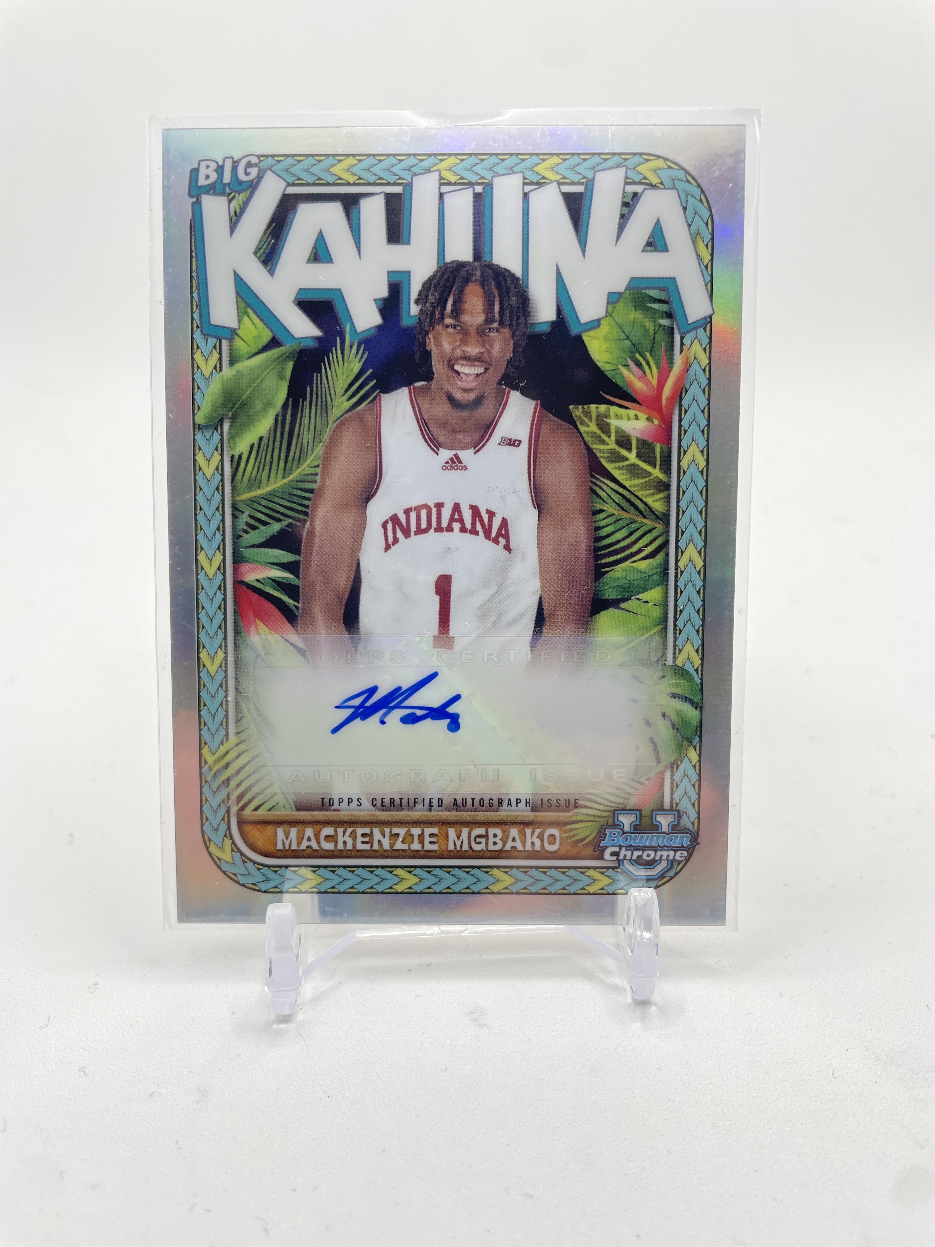 2023-24 Bowman University Chrome Mackenzie Mgbako Big Kahuna Refractor Auto /150