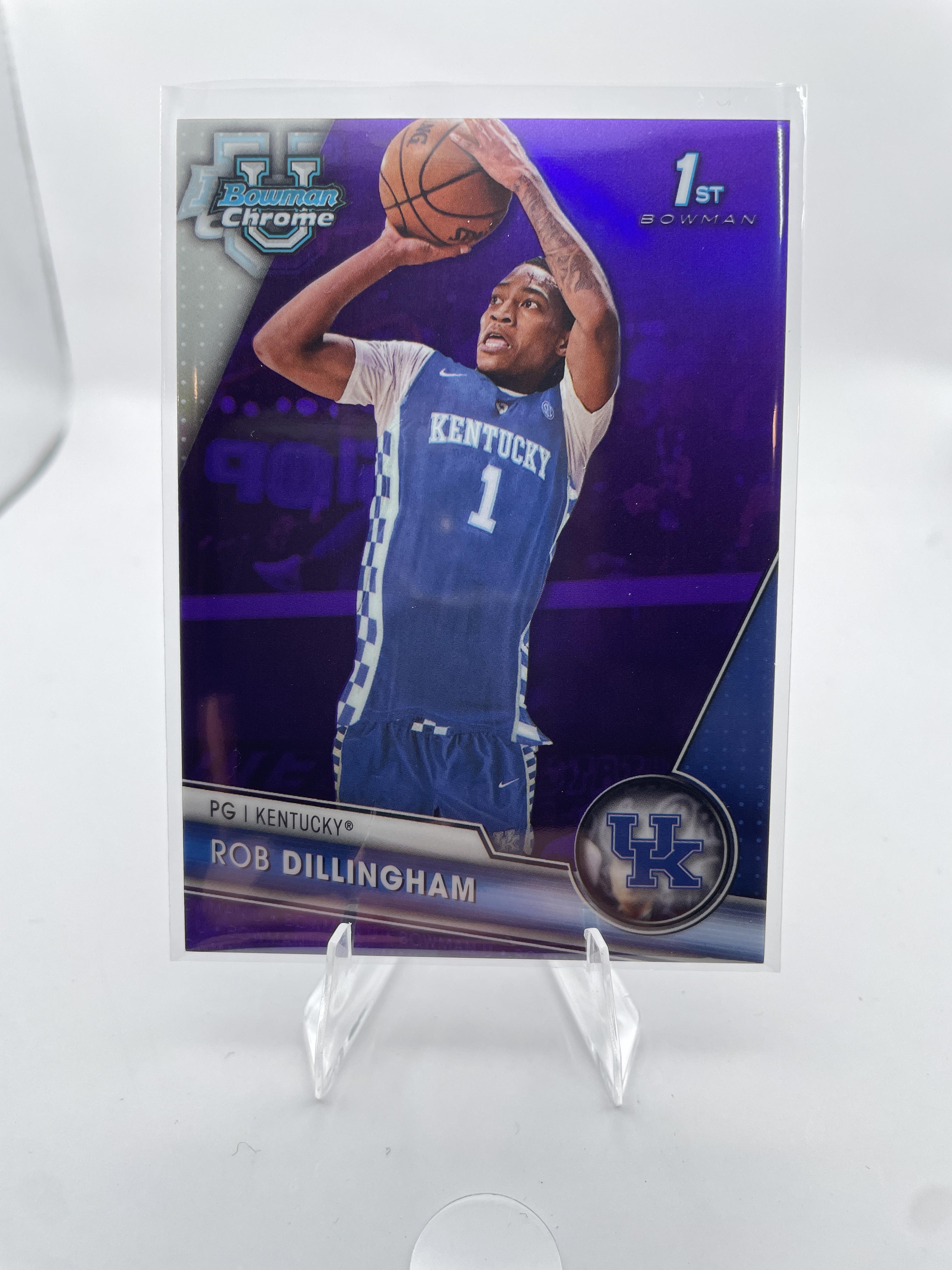 2023-24 Bowman University Chrome Rob Dillingham Purple Refractor Rookie /399