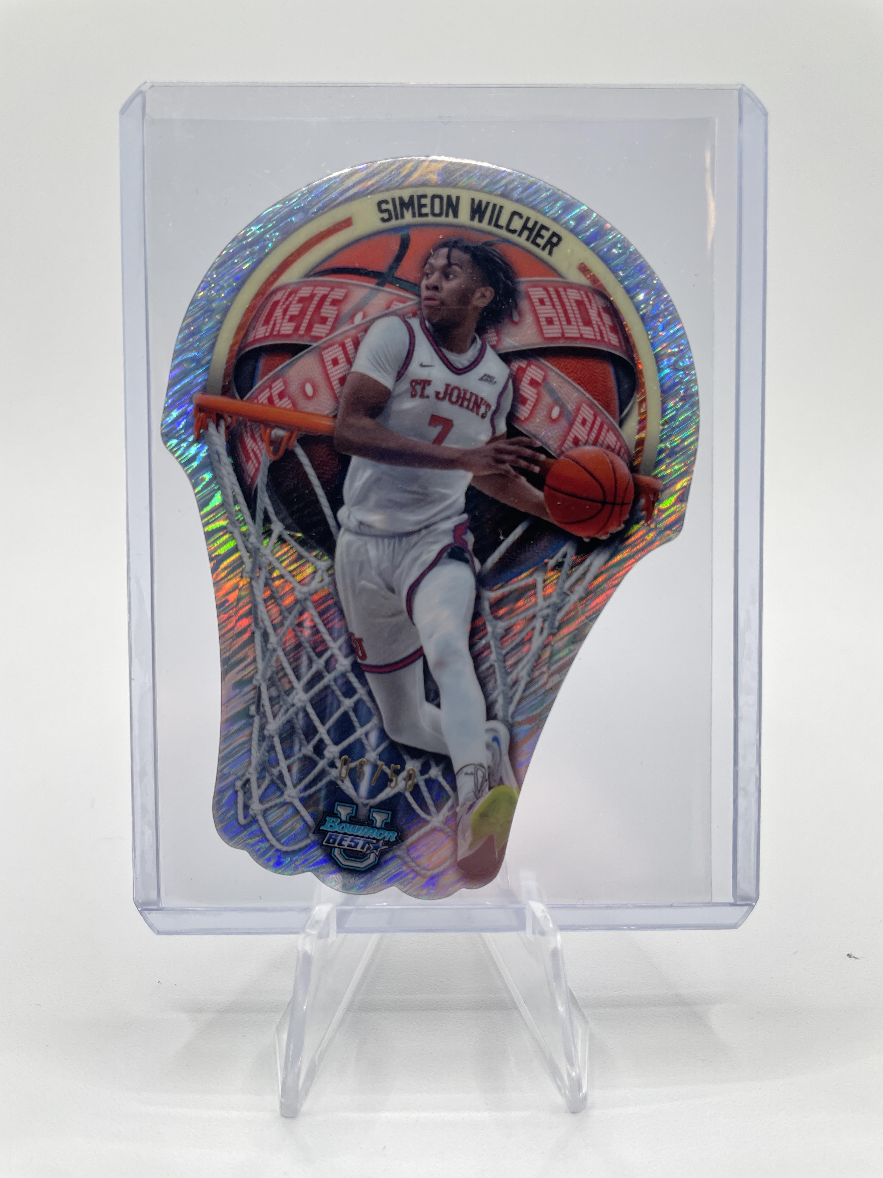 2023-24 Bowman University Chrome Simeon Wilcher Orange /25 Gold /50 Set (x8)