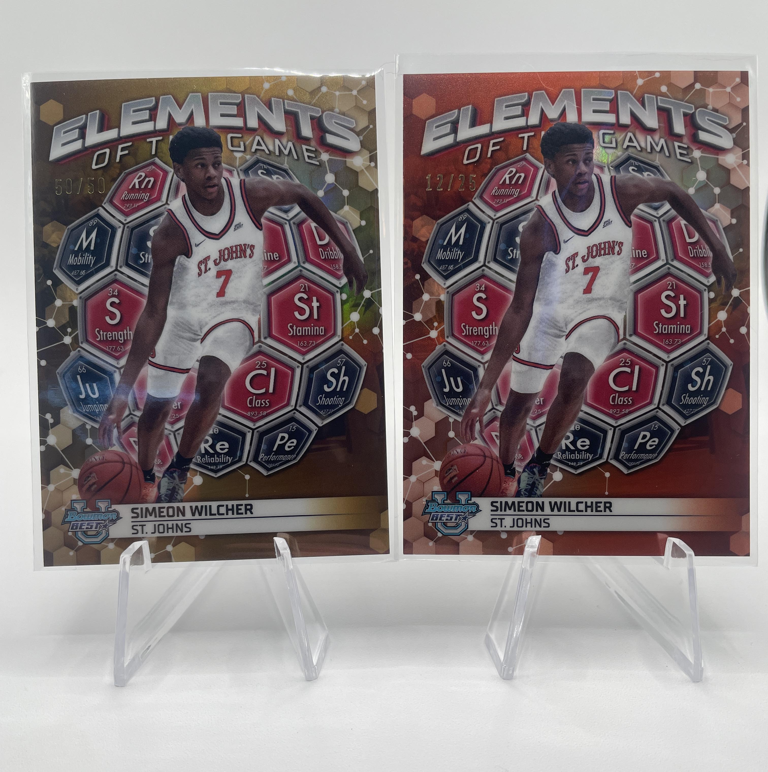 2023-24 Bowman University Chrome Simeon Wilcher Orange /25 Gold /50 Set (x8)