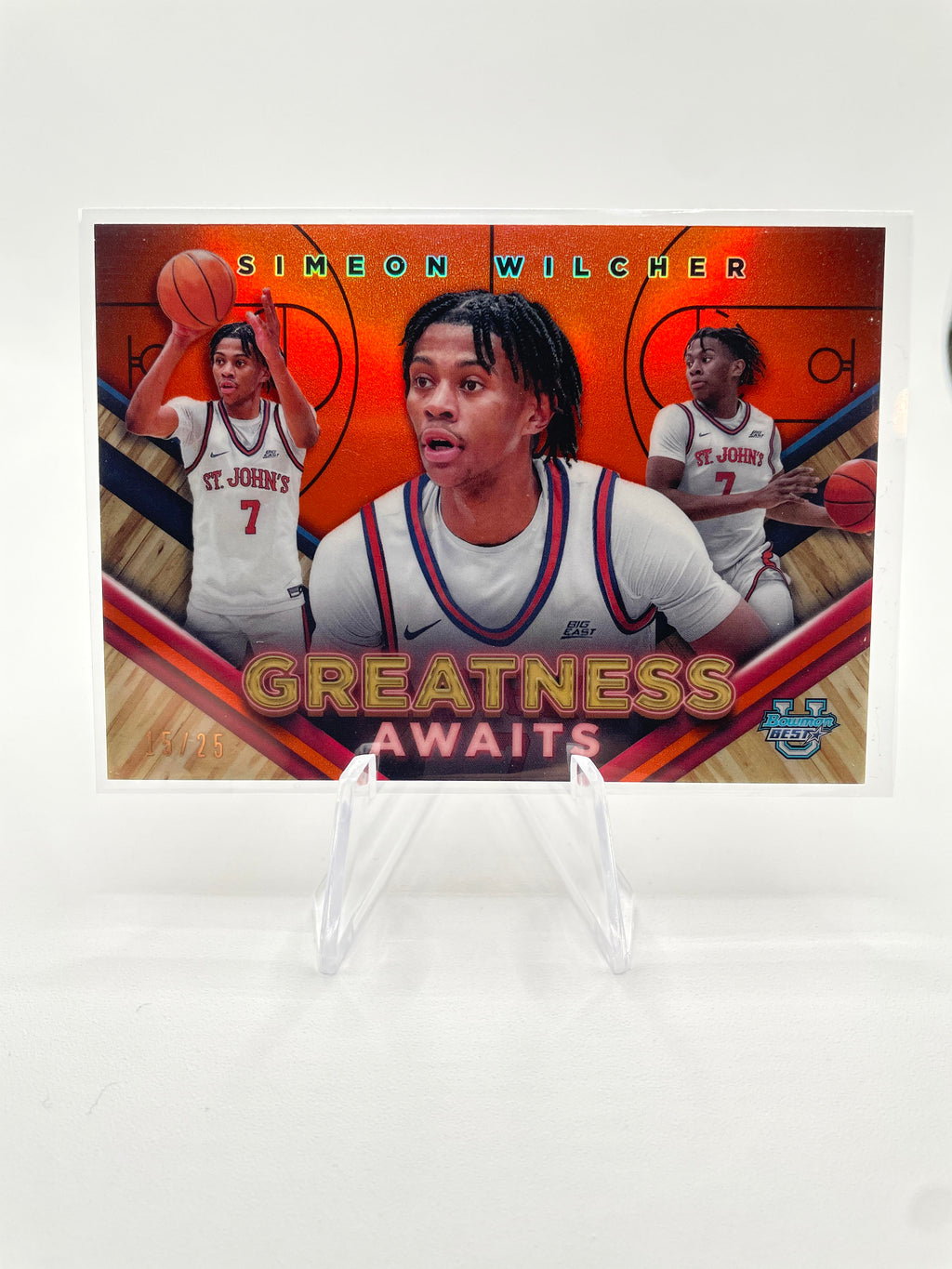2023-24 Bowman University Chrome Simeon Wilcher Orange /25 Gold /50 Set (x8)