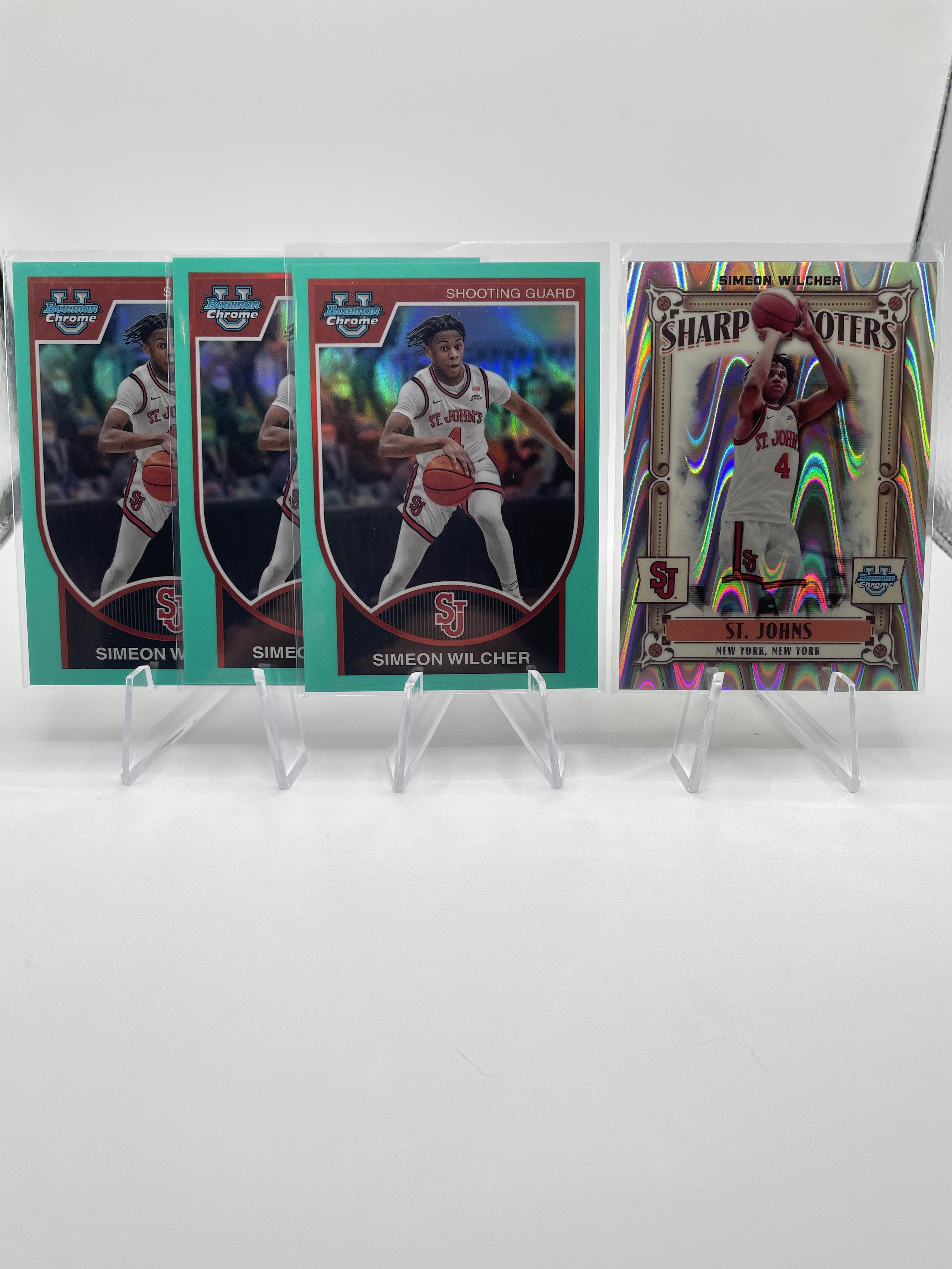 2023-24 Bowman University Chrome Simeon Wilcher Orange /25 Gold /50 Set (x8)