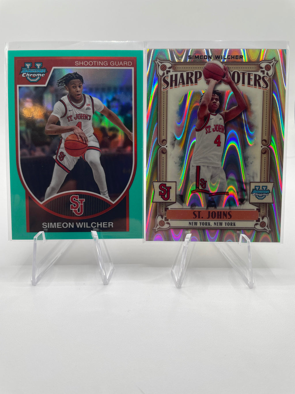 2023-24 Bowman University Chrome Simeon Wilcher Orange /25 Gold /50 Set (x8)