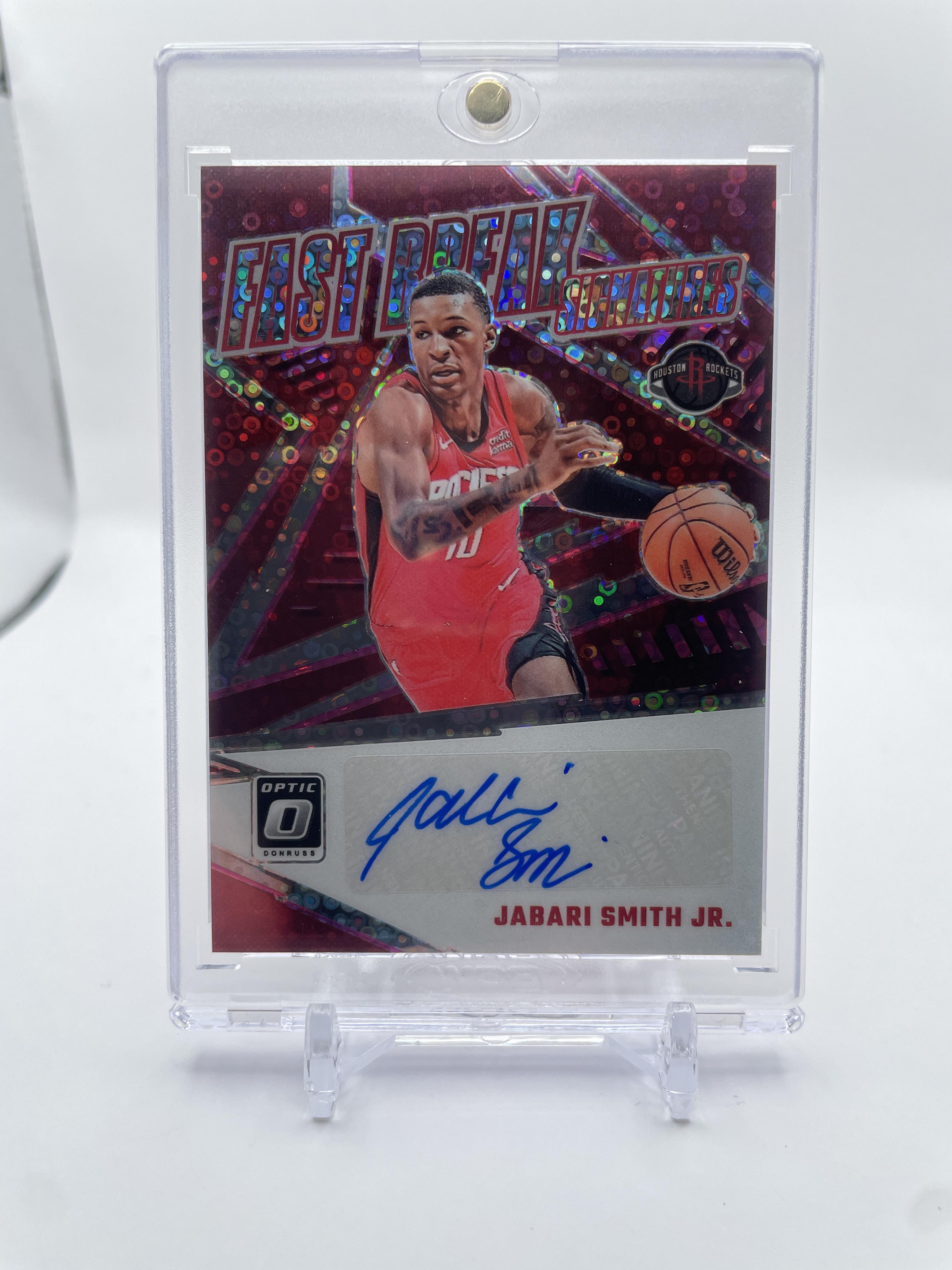 2023-24 Donruss Optic Jabari Smith Fast Break Disco Prizm Auto 1/25