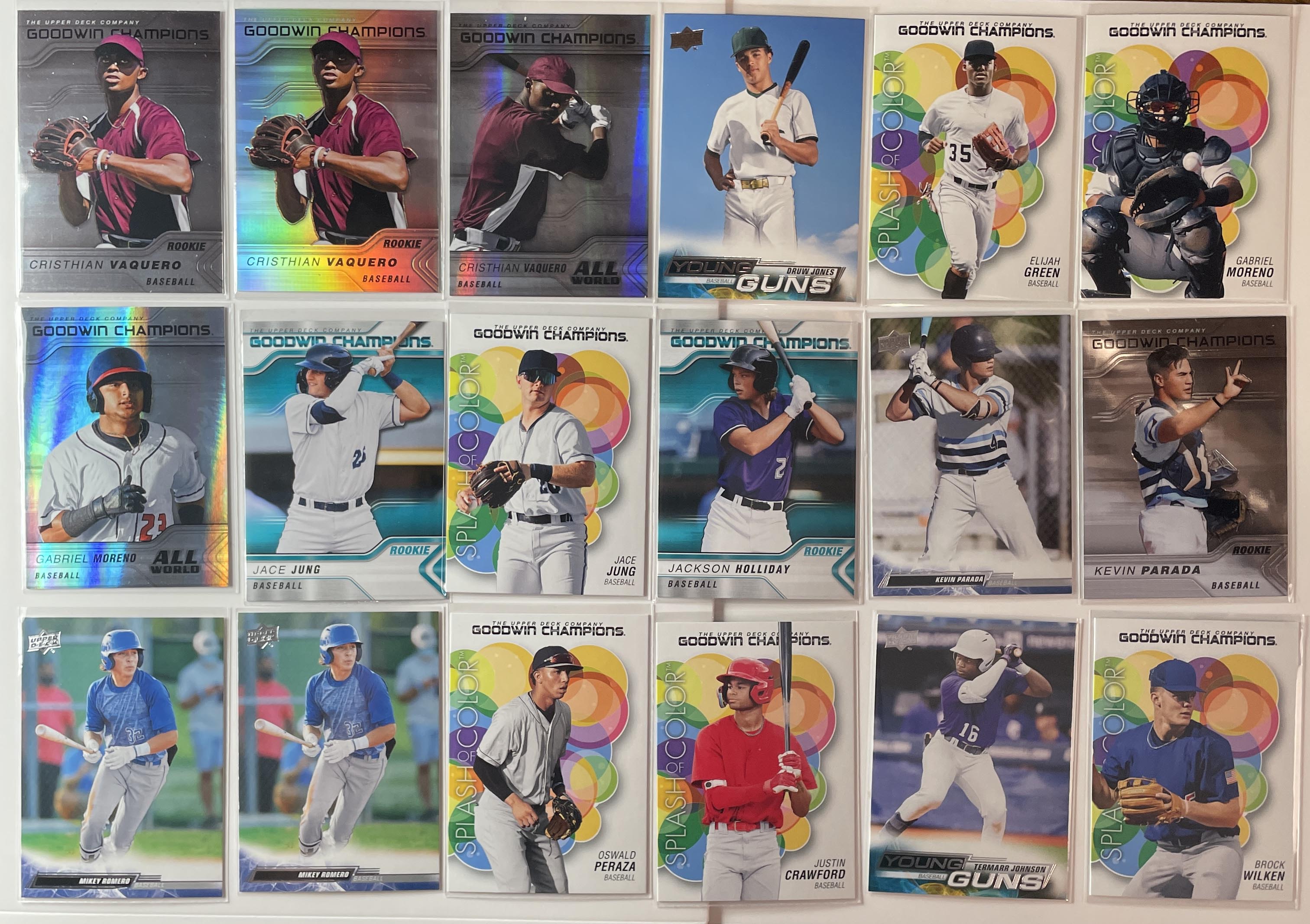 2023-24 Goodwin Champions Jackson Holliday Druw Jones Brooks Lee RC SP Set (x43)