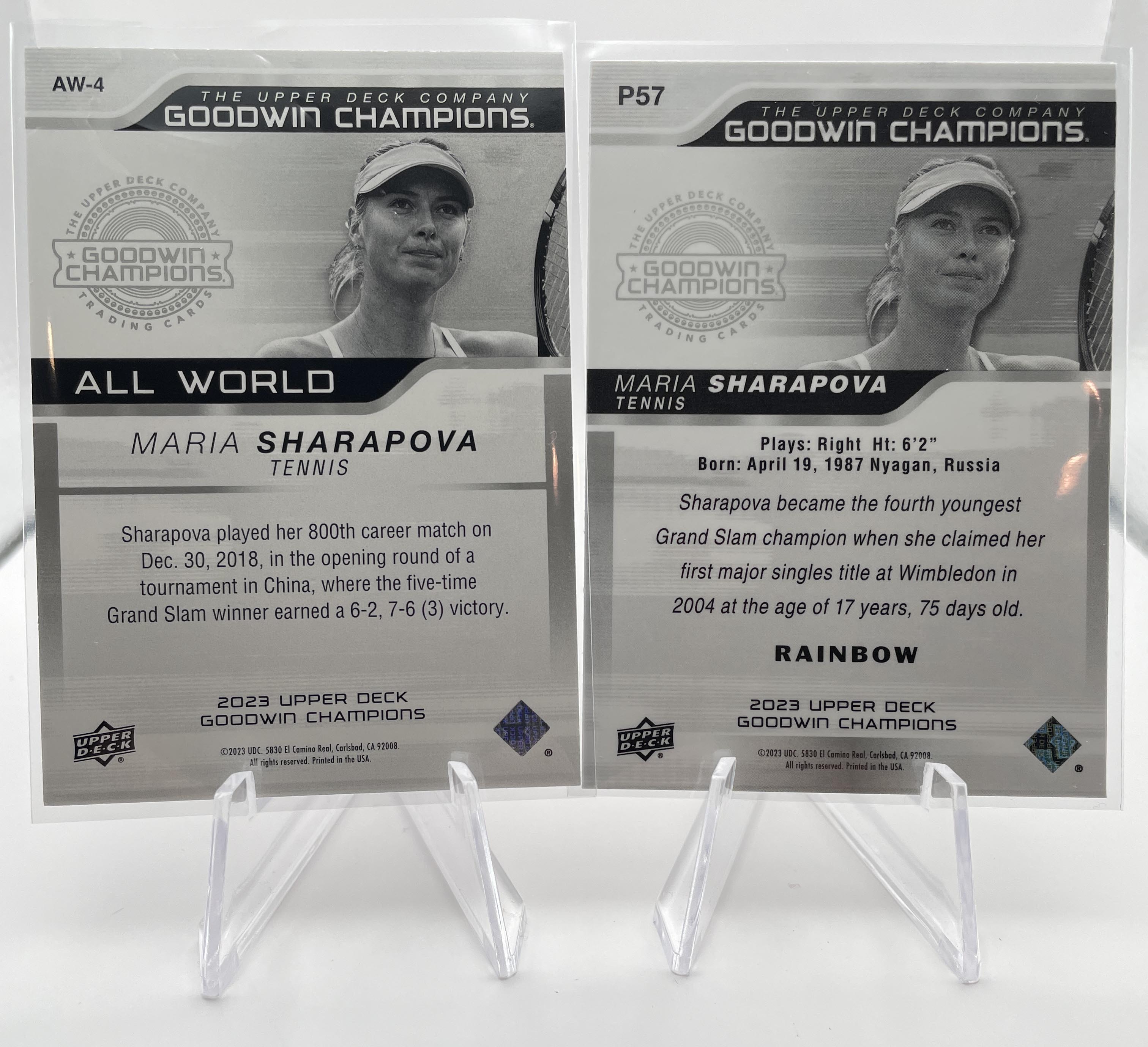 2023-24 Goodwin Champions Maria Sharapova All World Red /299 Tennis SP Set (x8)