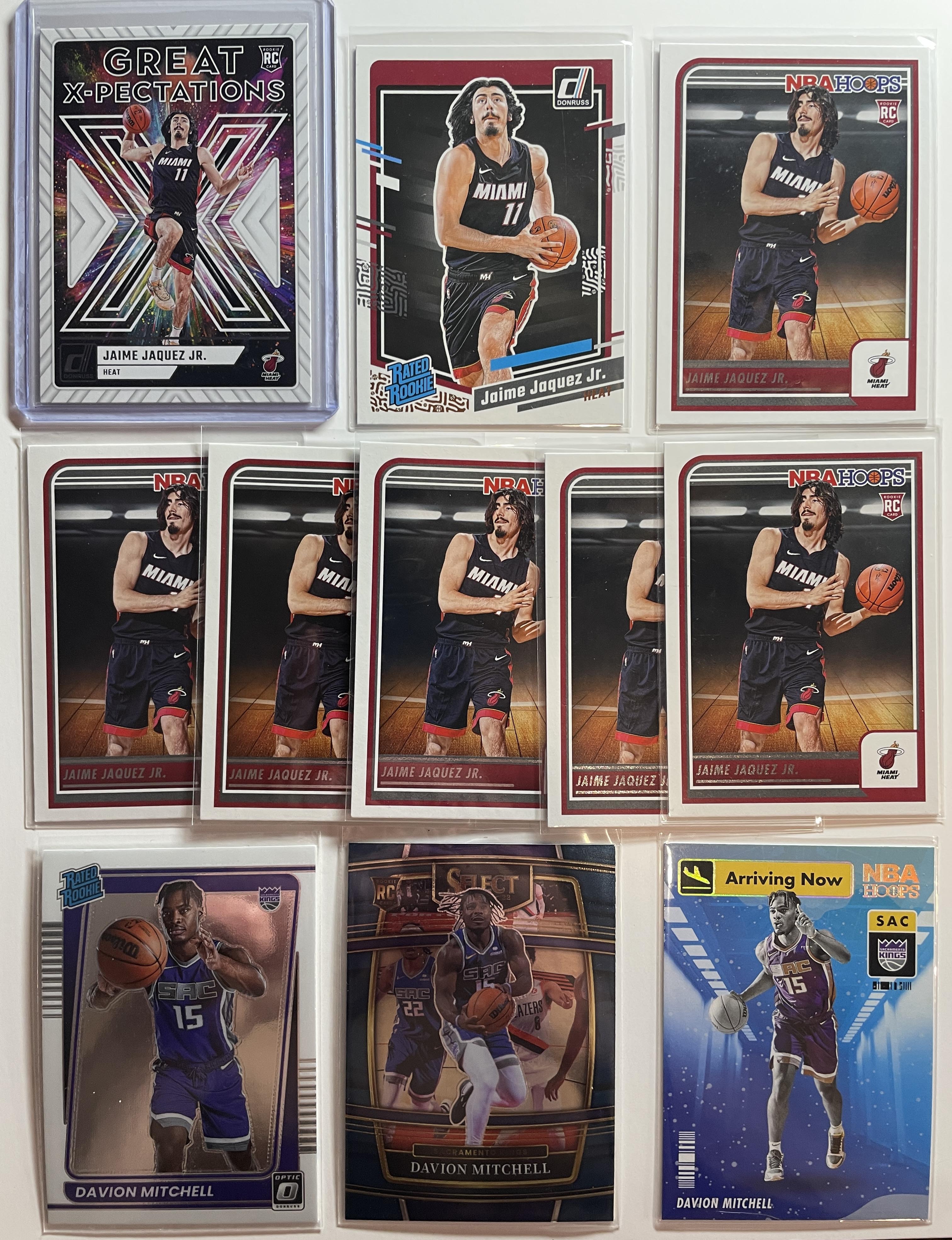 2023-24 NBA Hoops Jaime Jaquez Jr. + 2021 Optic Davion Mitchell Rookie Set (x11)