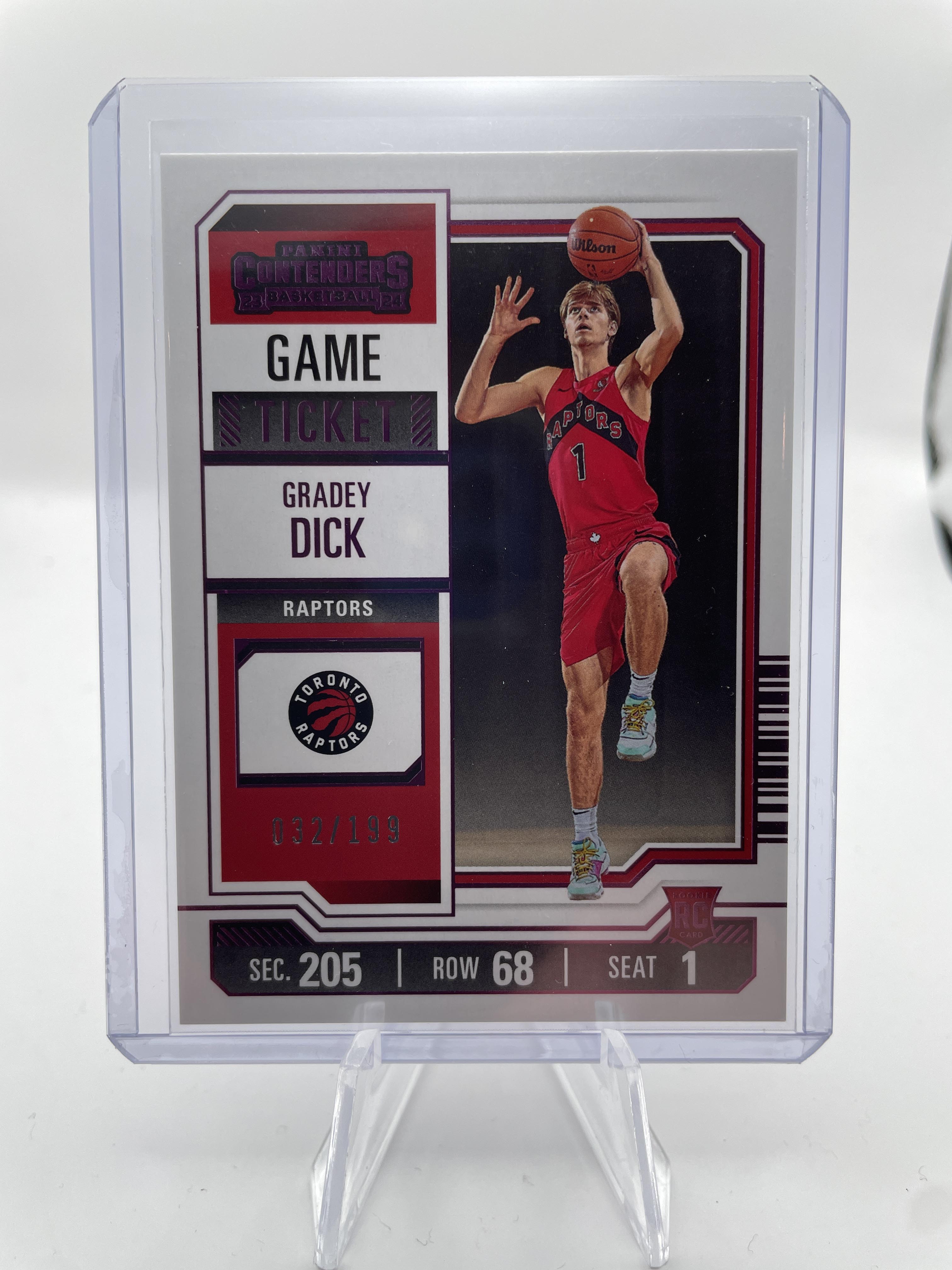 2023-24 Panini Contenders Gradey Dick Game Ticket Pink Rookie /199