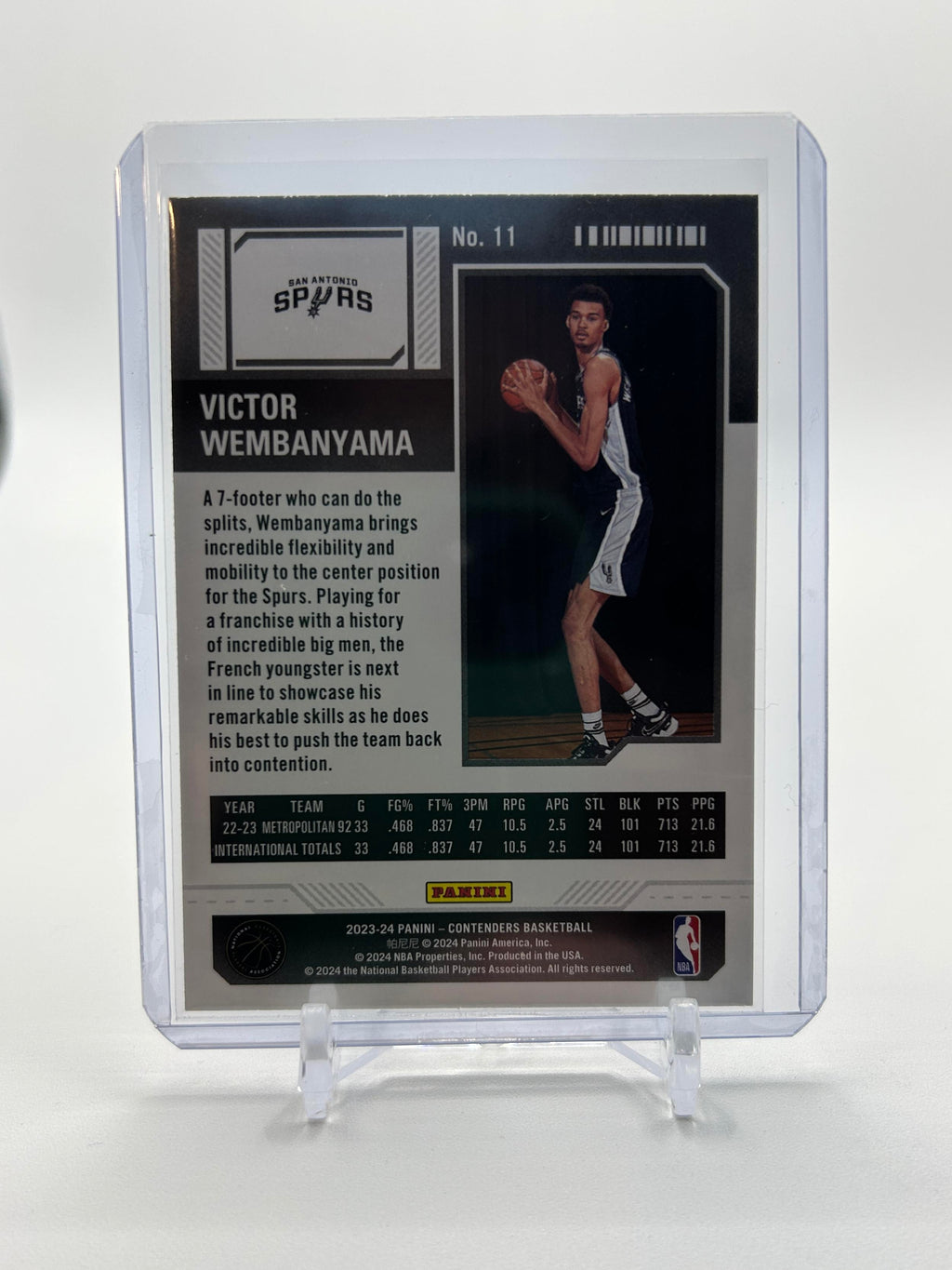 2023-24 Panini Contenders Victor Wembanyama Game Ticket Bronze Rookie SP