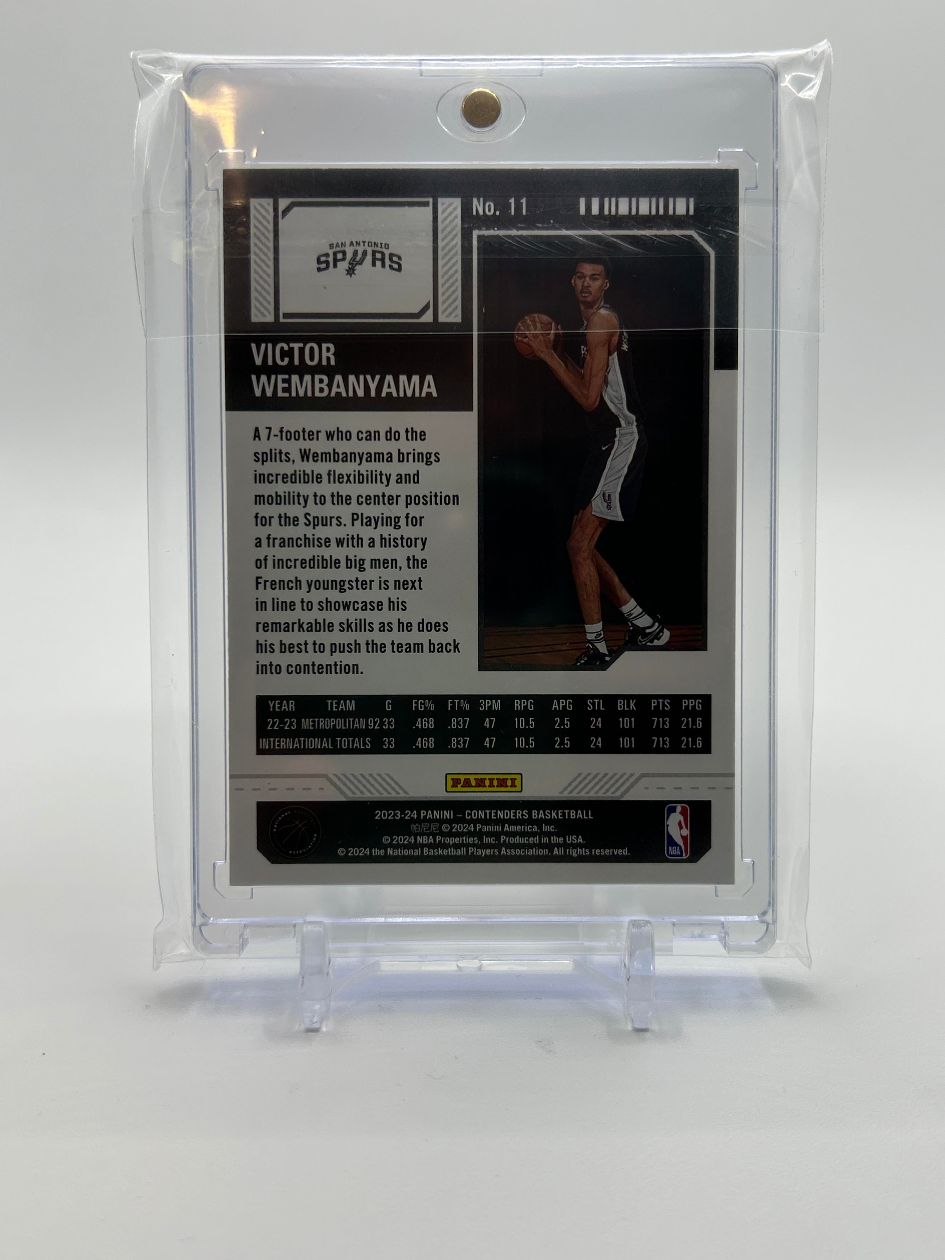 2023-24 Panini Contenders Victor Wembanyama Game Ticket Green SP Rookie