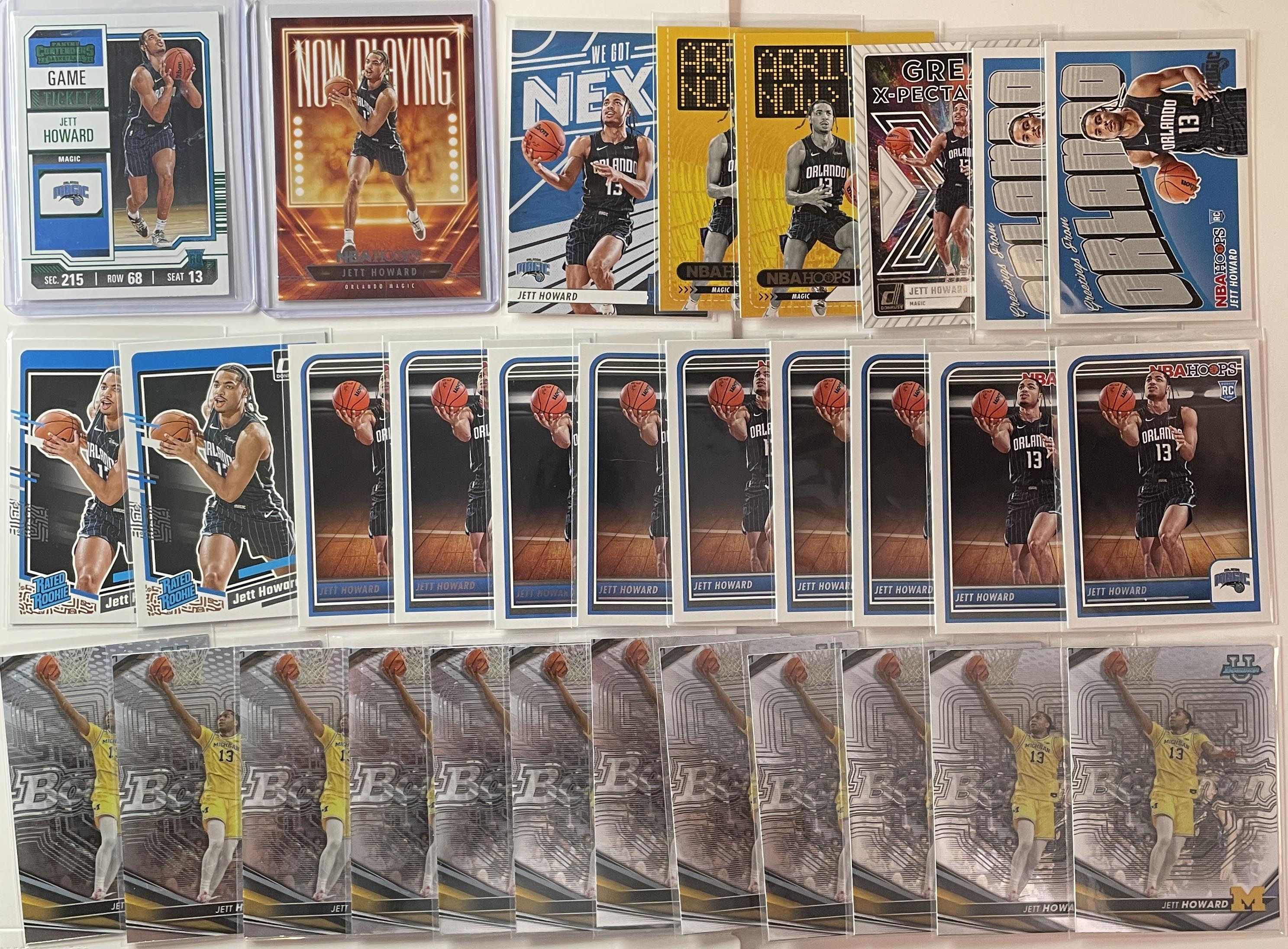 2023-24 Panini Hoops Donruss Bowman Jett Howard Rookie Base + Insert Set (x31)
