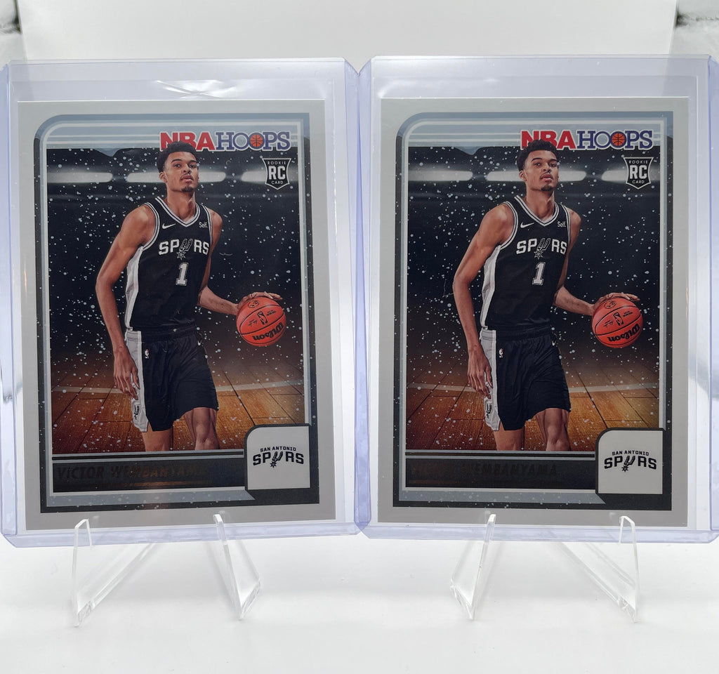 2023-24 Panini Hoops Winter Victor Wembanyama Tribute + Base Rookie Set (x3)