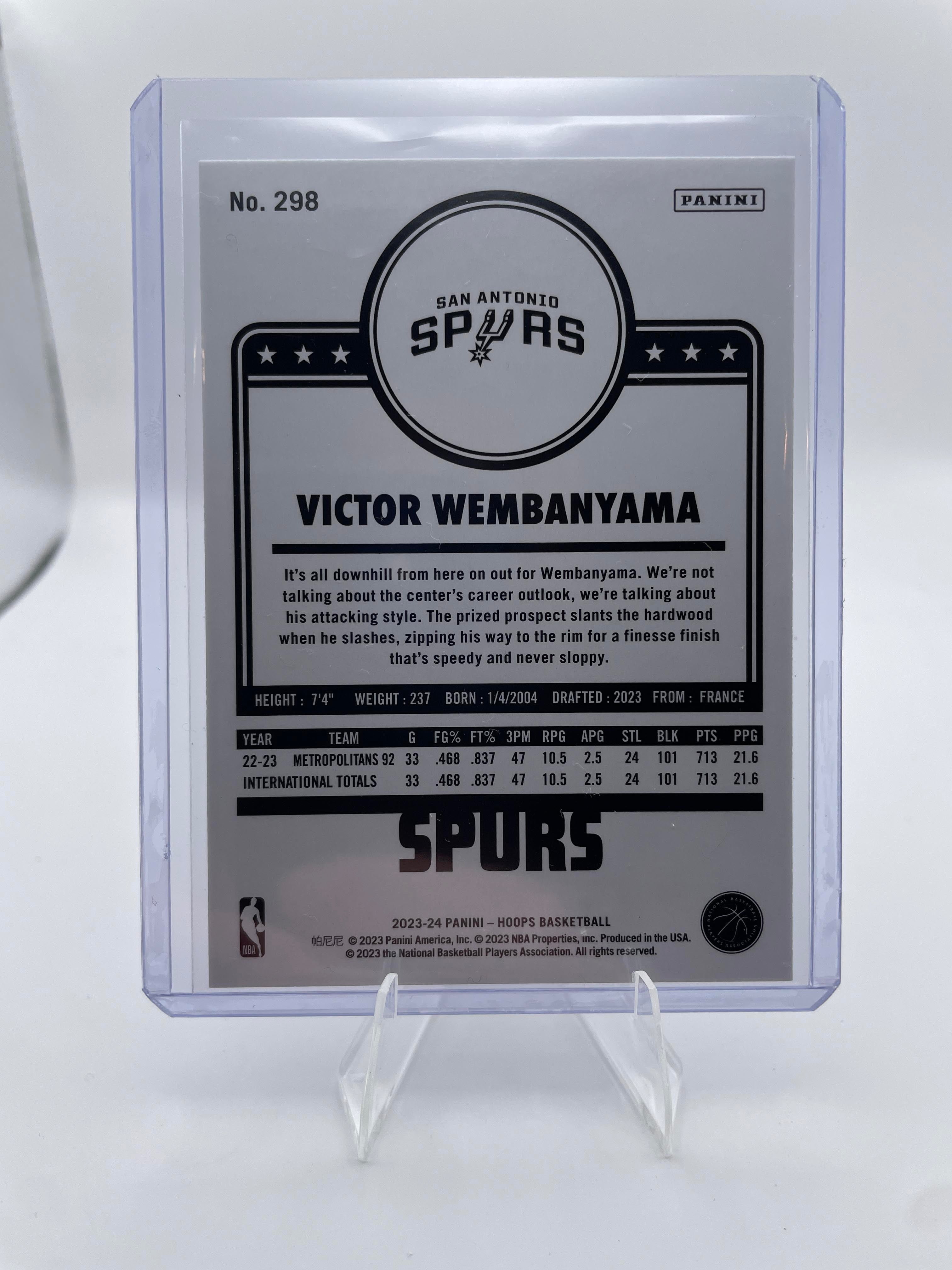 2023-24 Panini Hoops Winter Victor Wembanyama Tribute + Base Rookie Set (x3)