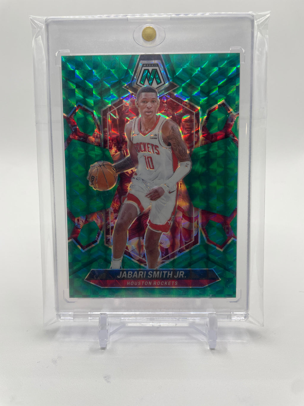 2023-24 Panini Mosaic Jabari Smith Jr. Green Prizm 75/75 Bookend