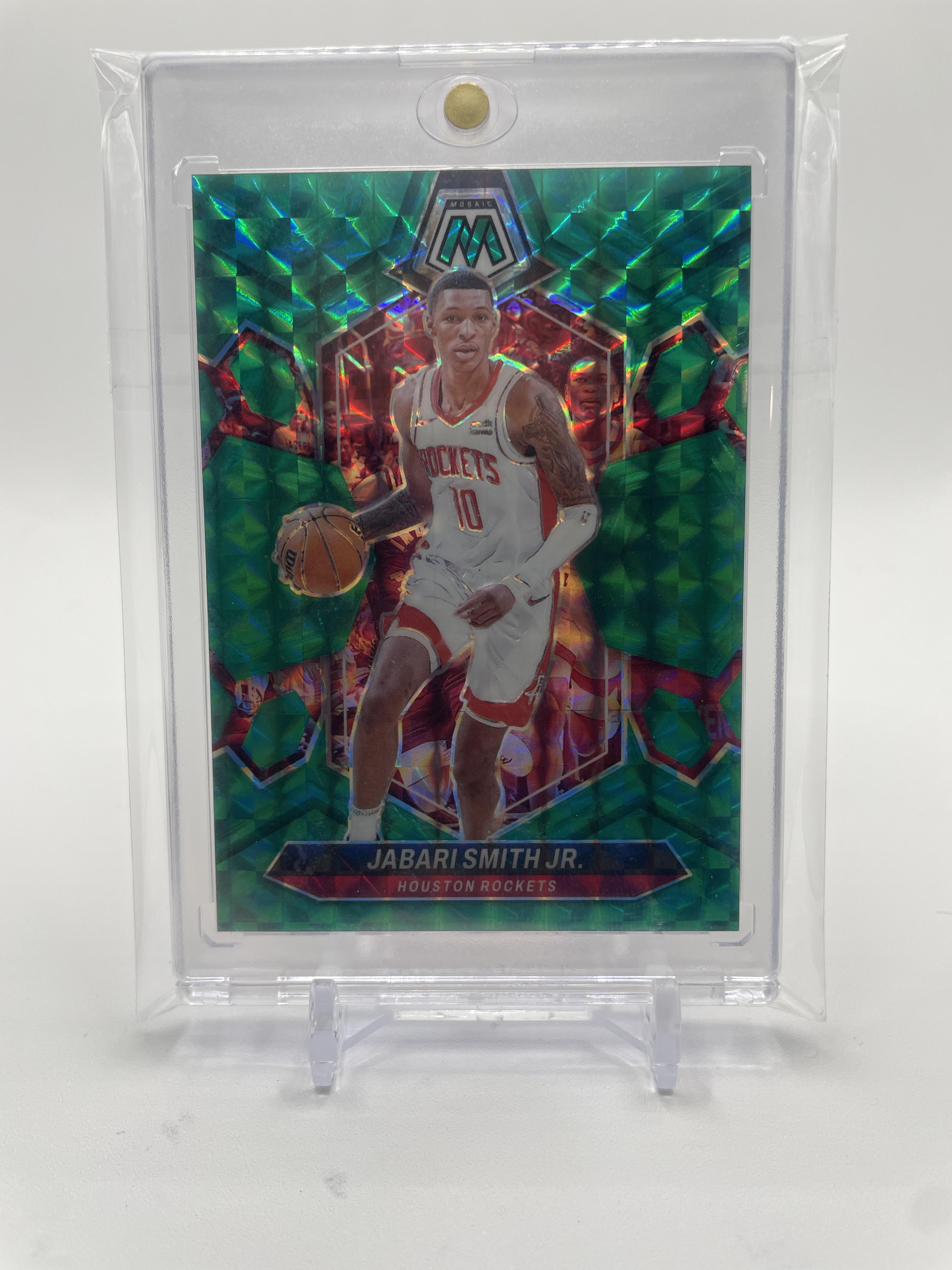 2023-24 Panini Mosaic Jabari Smith Jr. Green Prizm 75/75 Bookend