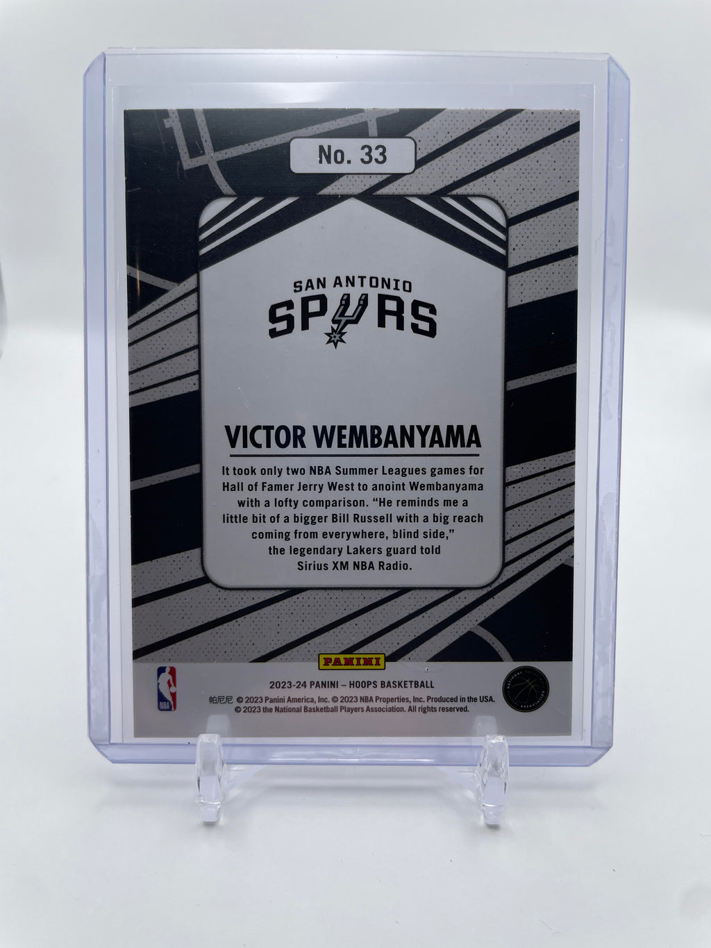 2023-24 Panini NBA Hoops Asia Victor Wembanyama We Got Next Rookie SP