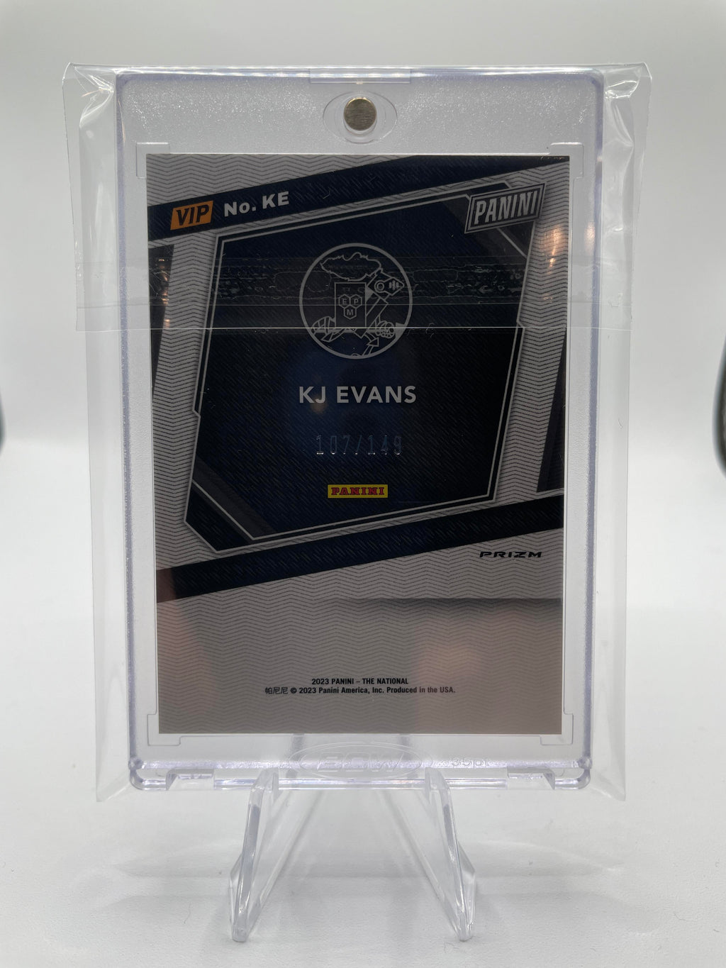 2023-24 Panini National VIP Kwame KJ Evans Blue Ice Prizm Rookie /149