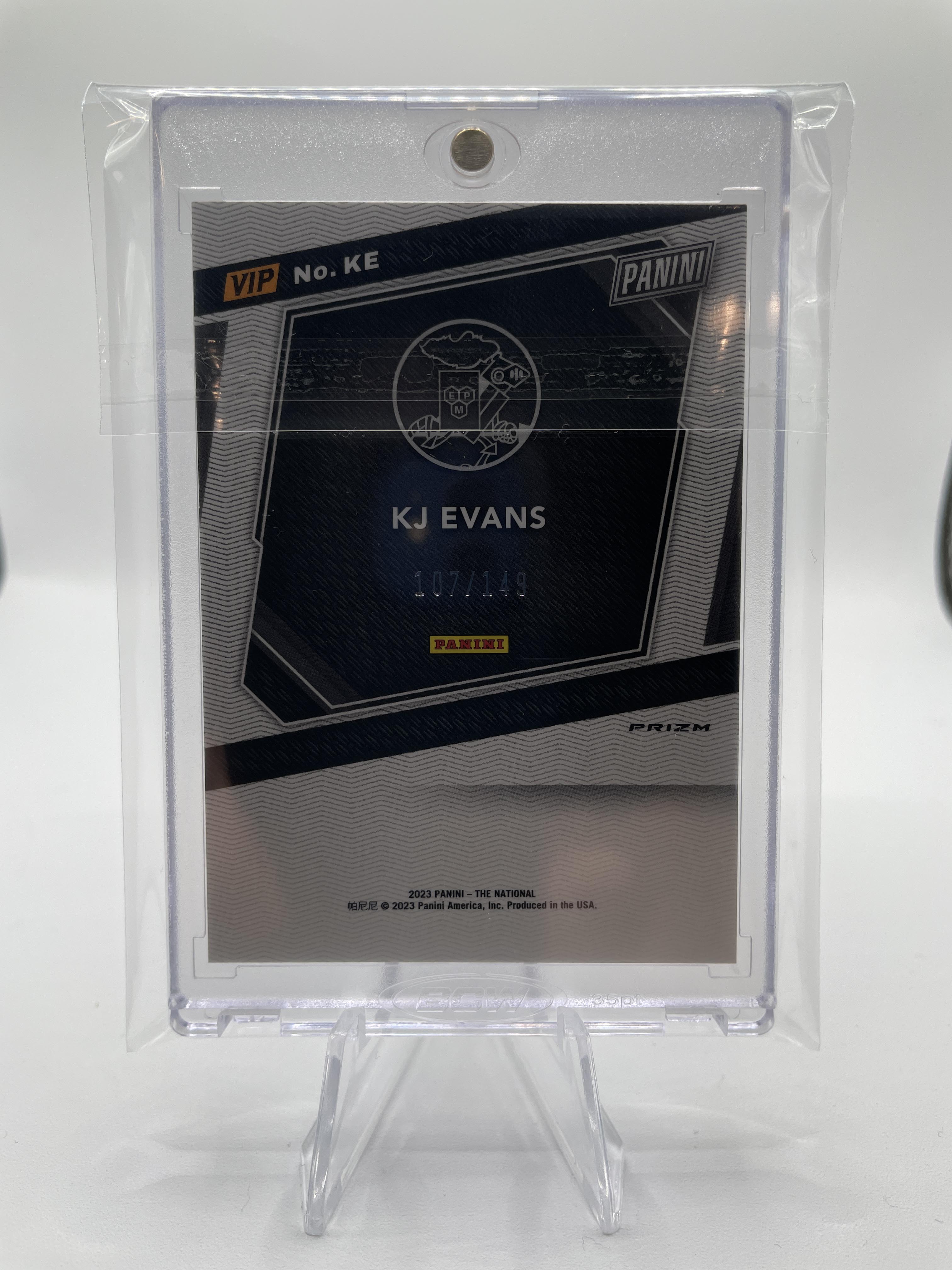 2023-24 Panini National VIP Kwame KJ Evans Blue Ice Prizm Rookie /149