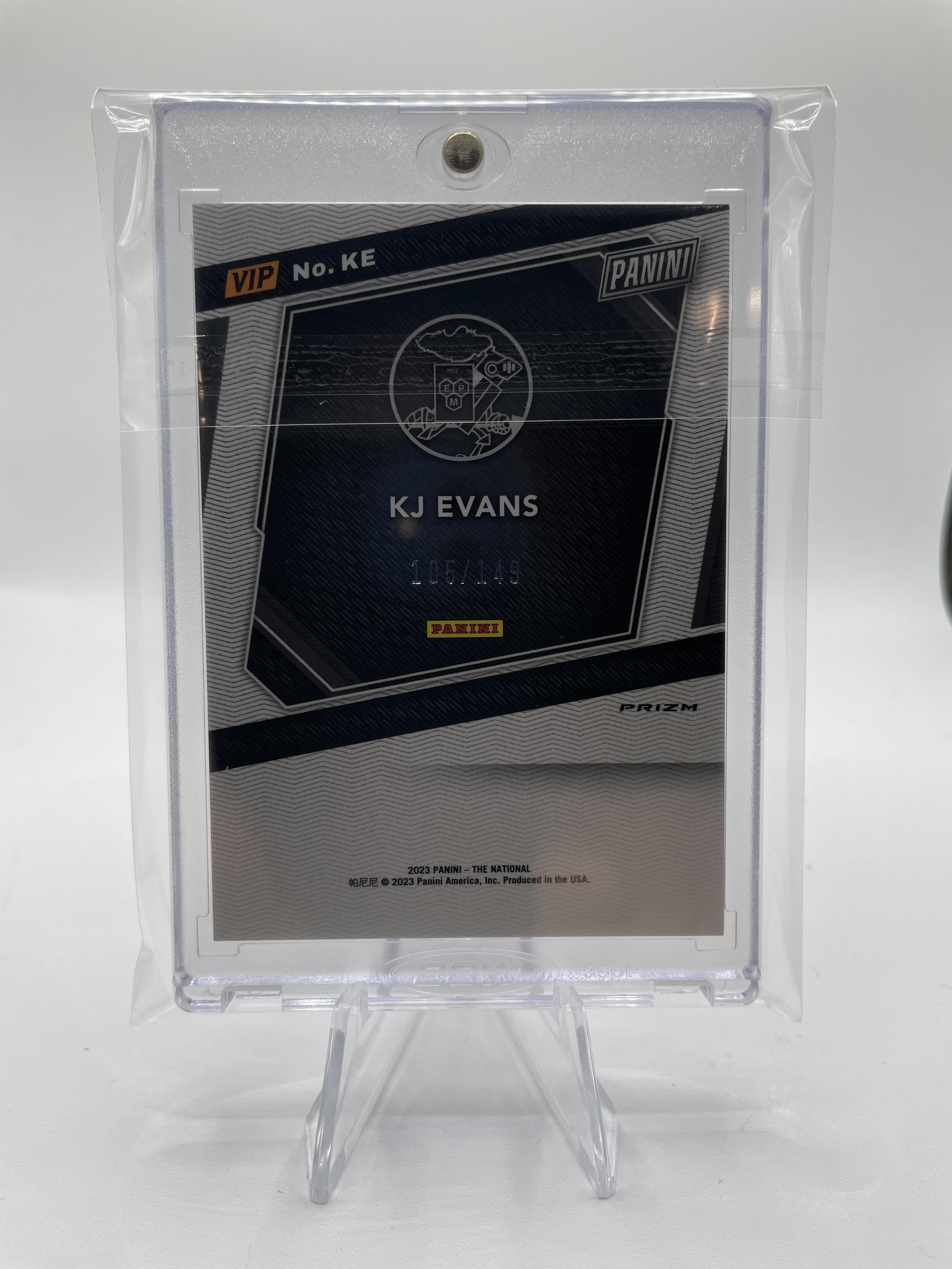 2023-24 Panini National VIP Kwame KJ Evans Blue Ice Prizm Rookie /149