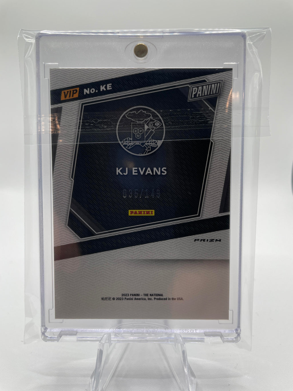 2023-24 Panini National VIP Kwame KJ Evans Blue Ice Prizm Rookie /149