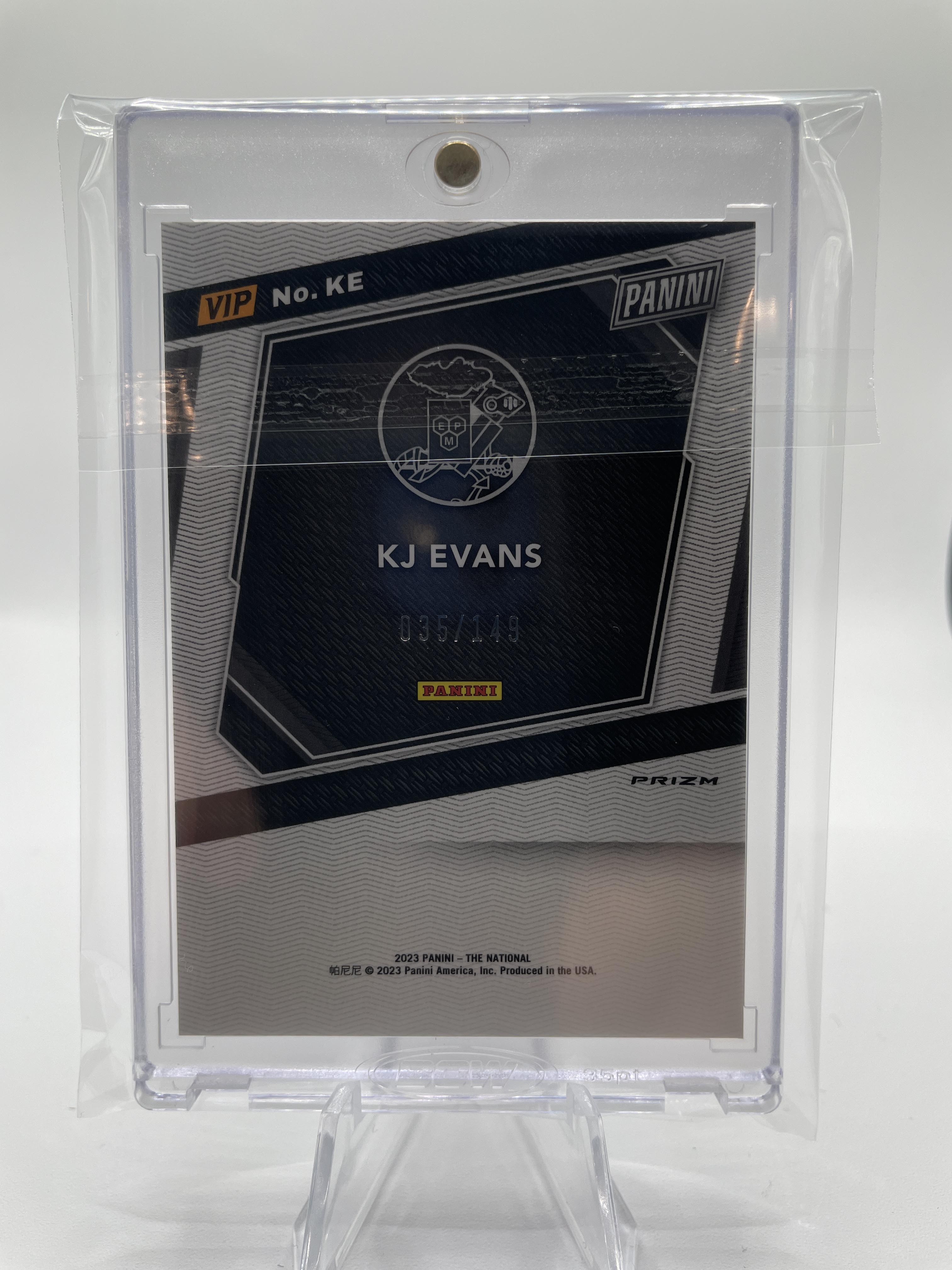 2023-24 Panini National VIP Kwame KJ Evans Blue Ice Prizm Rookie /149
