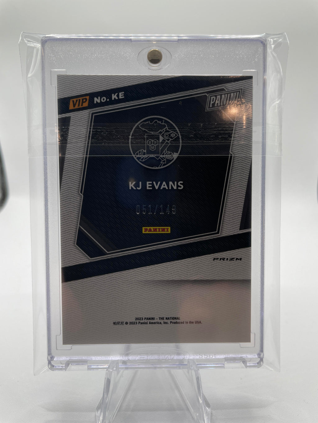 2023-24 Panini National VIP Kwame KJ Evans Blue Ice Prizm Rookie /149