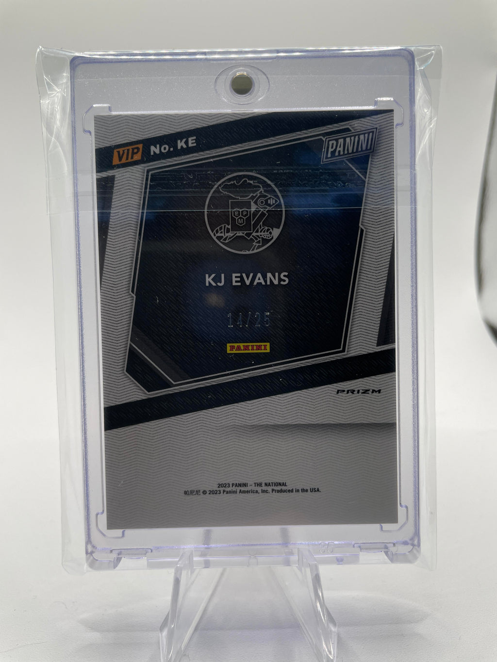 2023-24 Panini National VIP Kwame KJ Evans Green Yellow Blue Prizm Rookie /25
