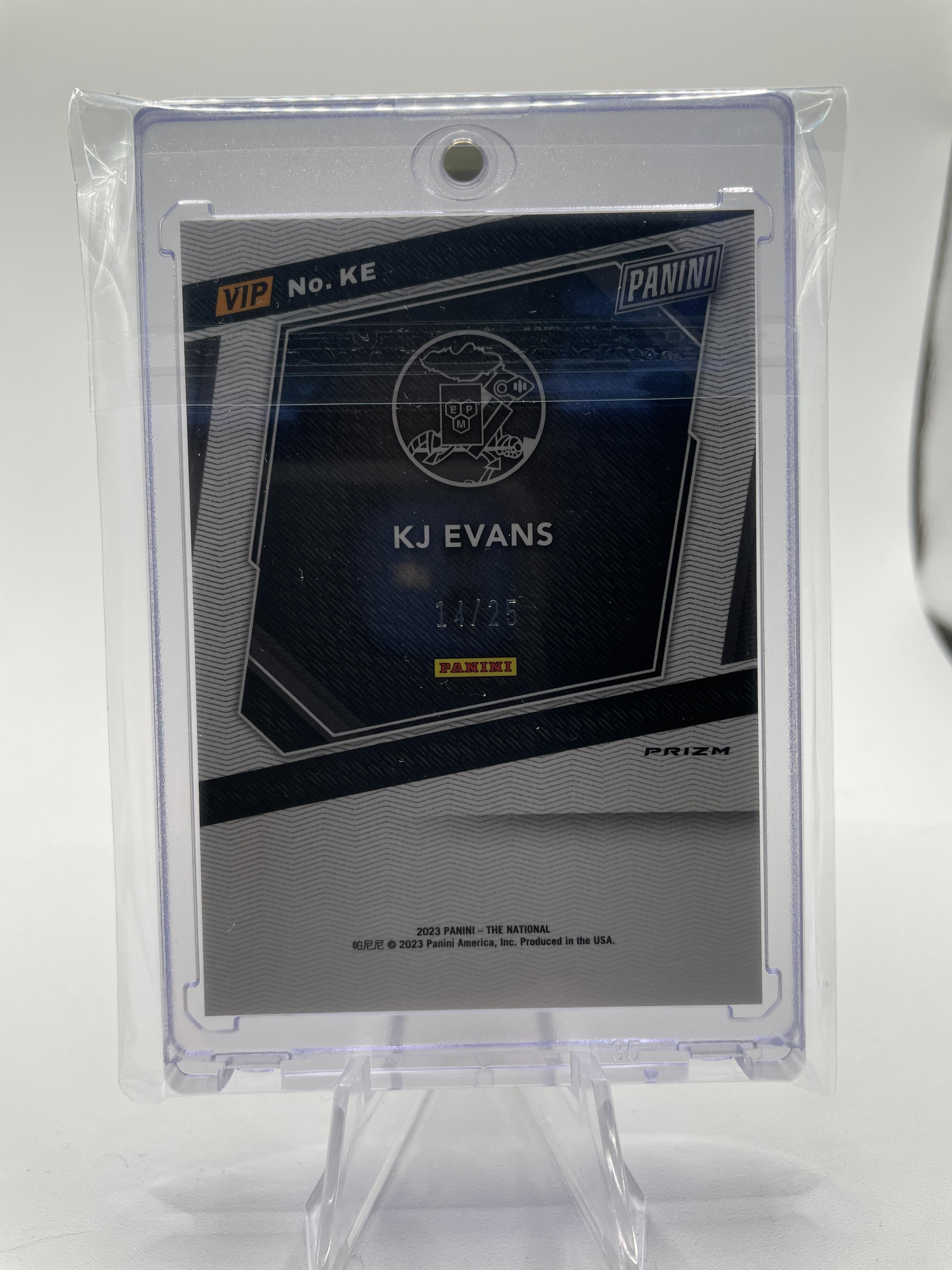 2023-24 Panini National VIP Kwame KJ Evans Green Yellow Blue Prizm Rookie /25