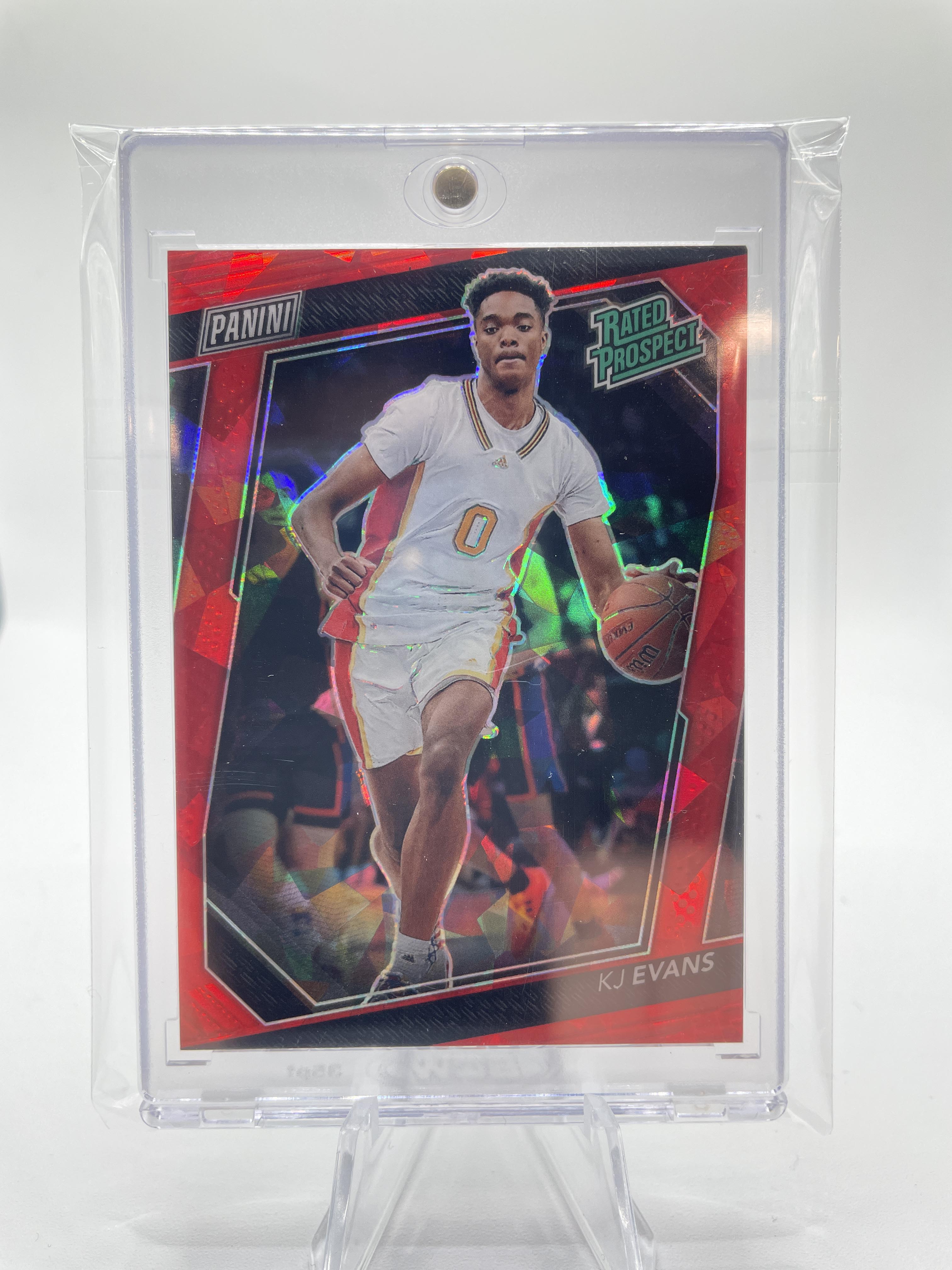 2023-24 Panini National VIP Kwame KJ Evans Rated Prospect Red Ice Prizm /199