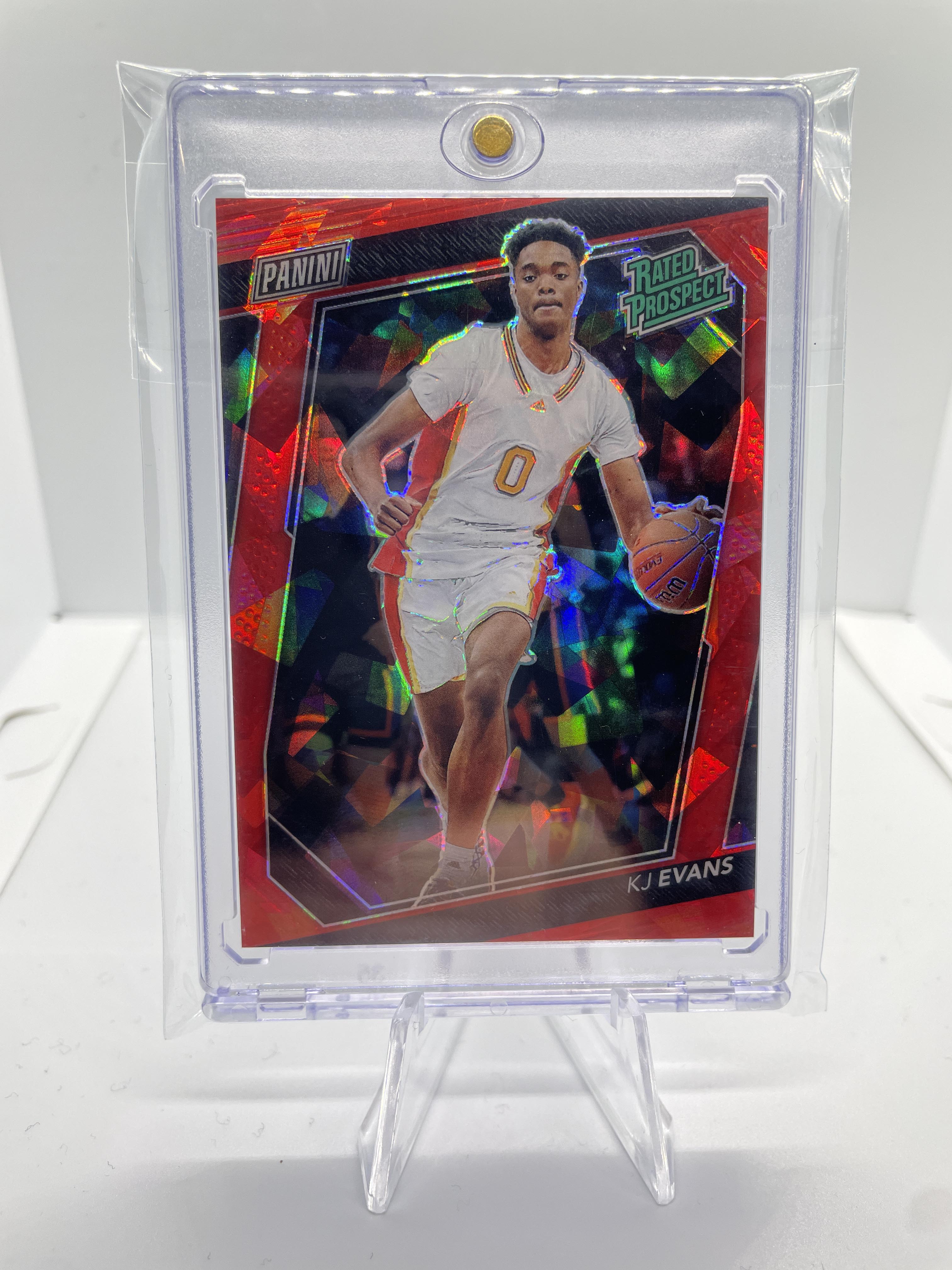 2023-24 Panini National VIP Kwame KJ Evans Rated Prospect Red Ice Prizm /199