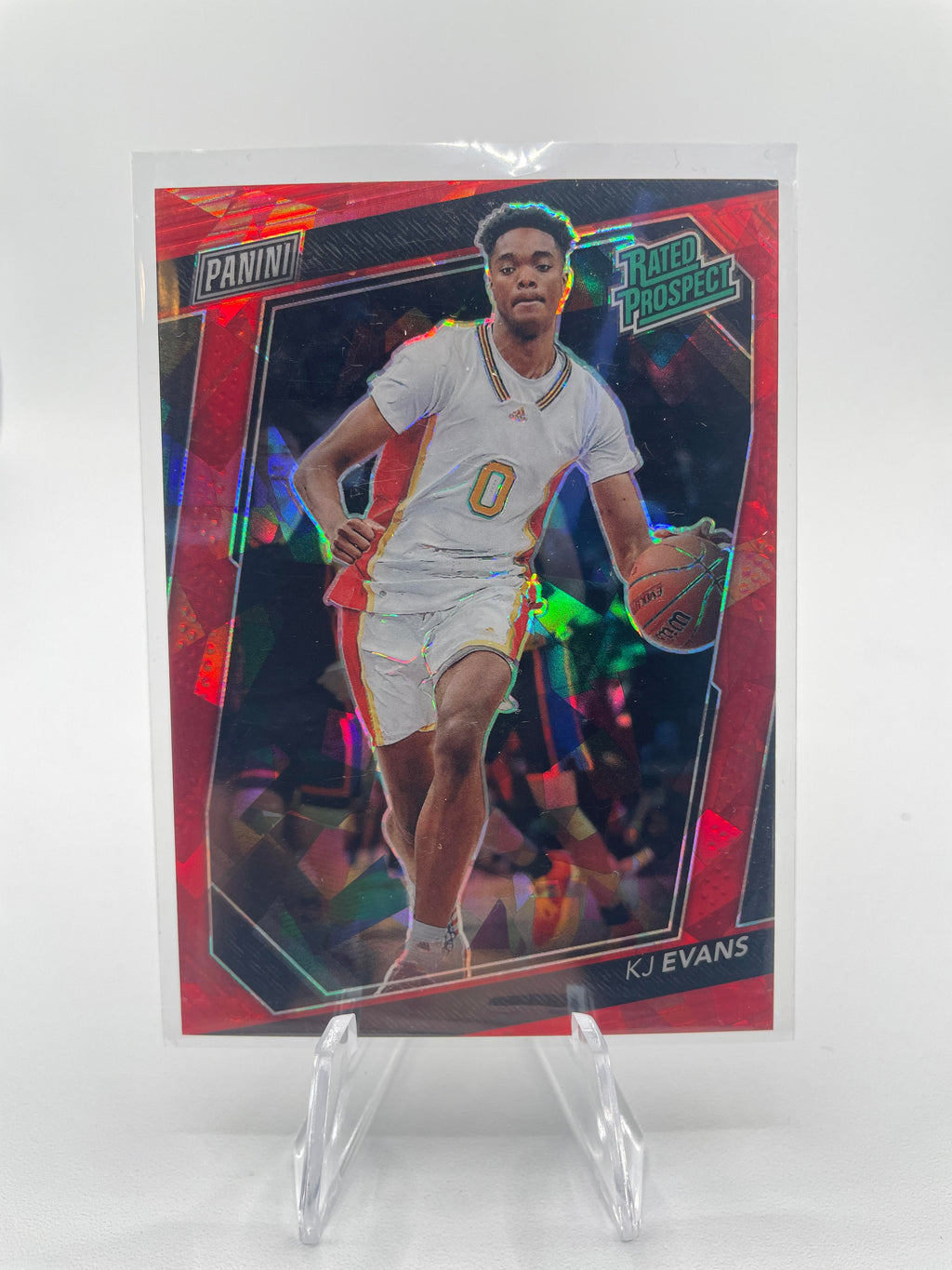 2023-24 Panini National VIP Kwame KJ Evans Rated Prospect Red Ice Prizm /199