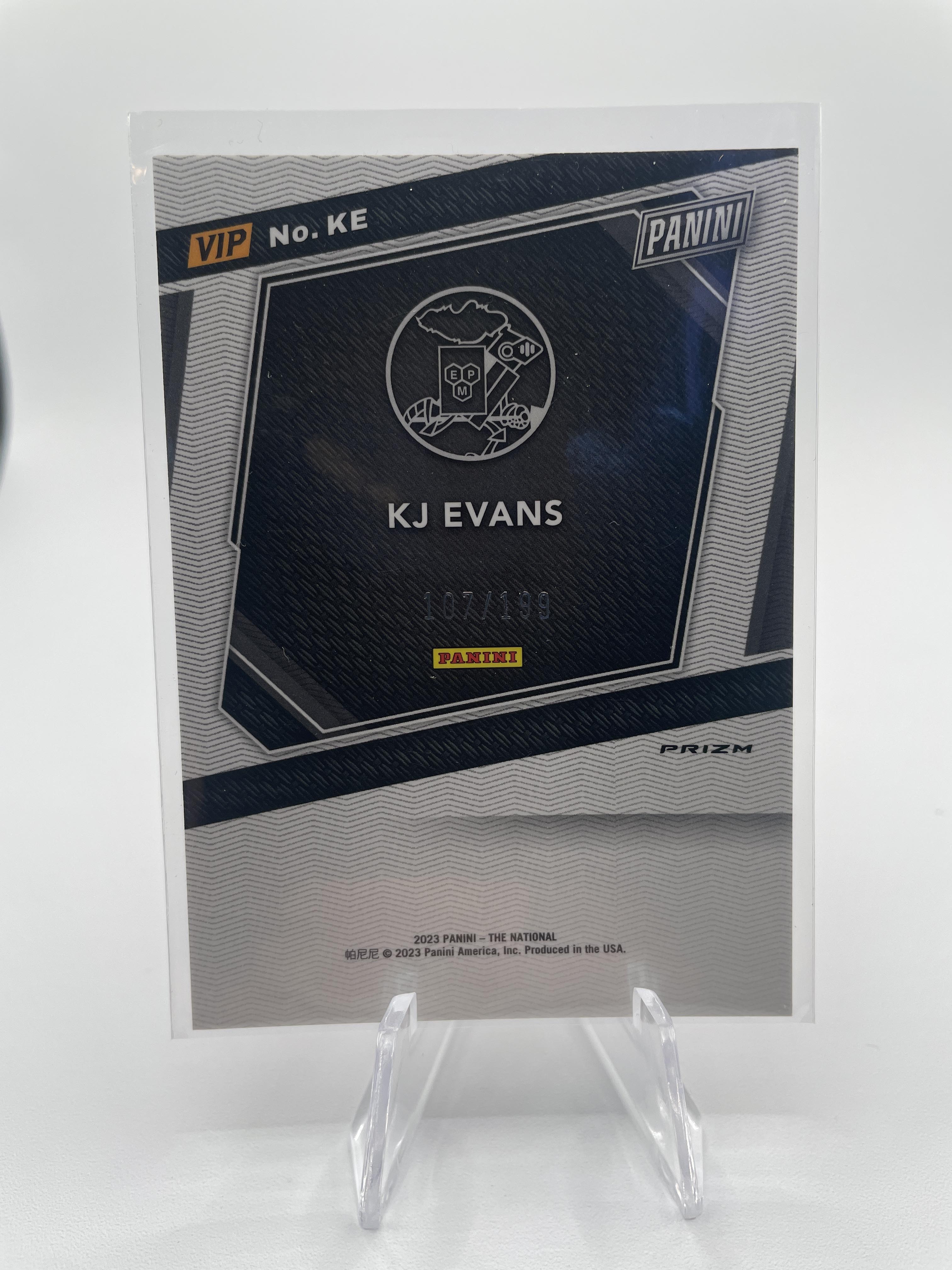 2023-24 Panini National VIP Kwame KJ Evans Rated Prospect Red Ice Prizm /199