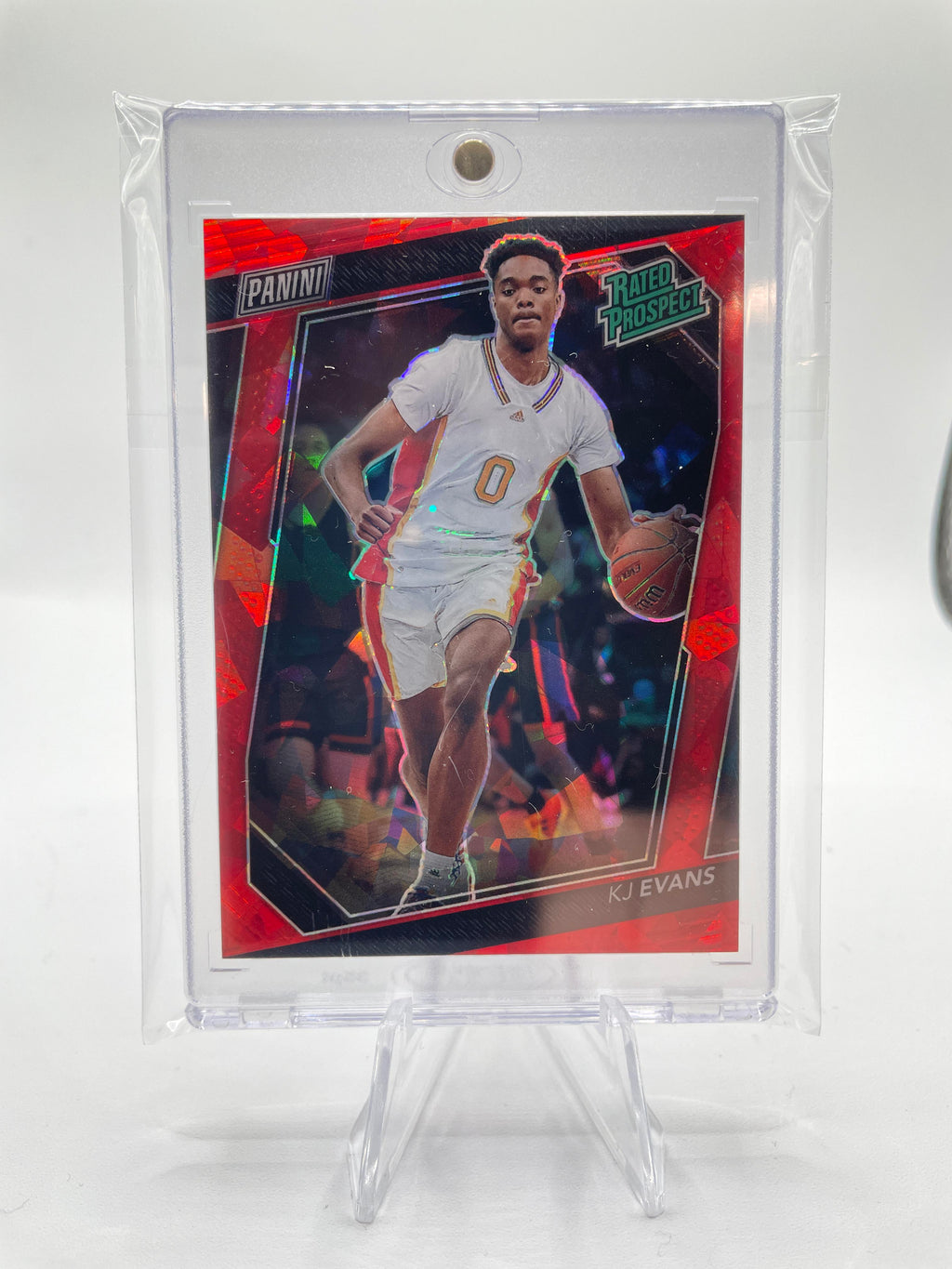 2023-24 Panini National VIP Kwame KJ Evans Rated Prospect Red Ice Prizm /199