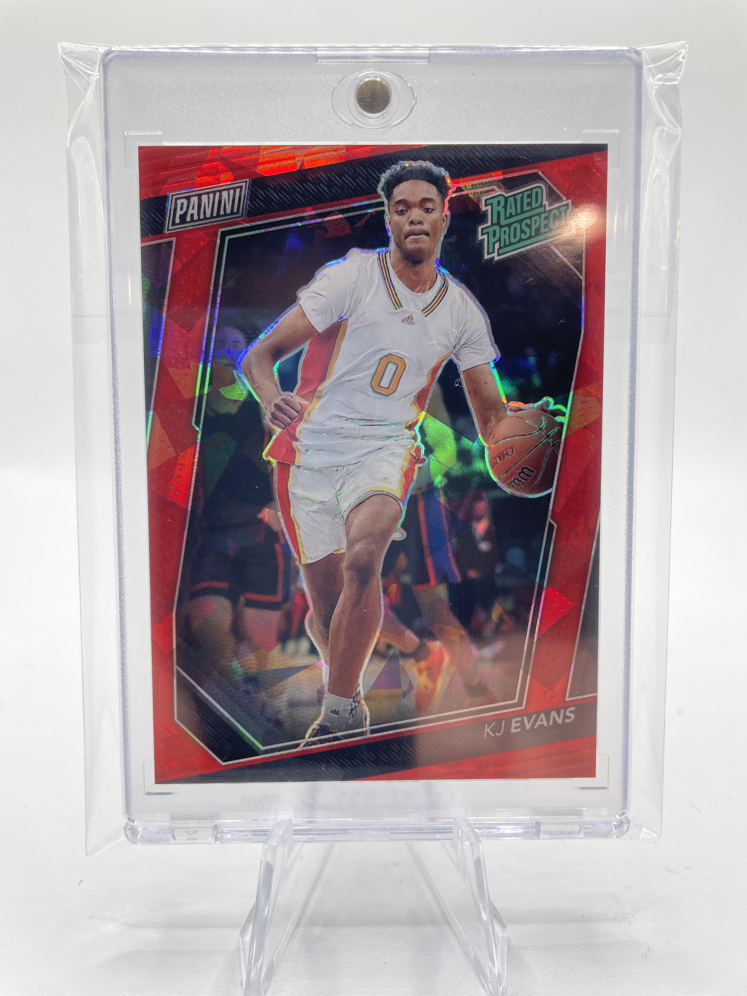 2023-24 Panini National VIP Kwame KJ Evans Rated Prospect Red Ice Prizm /199